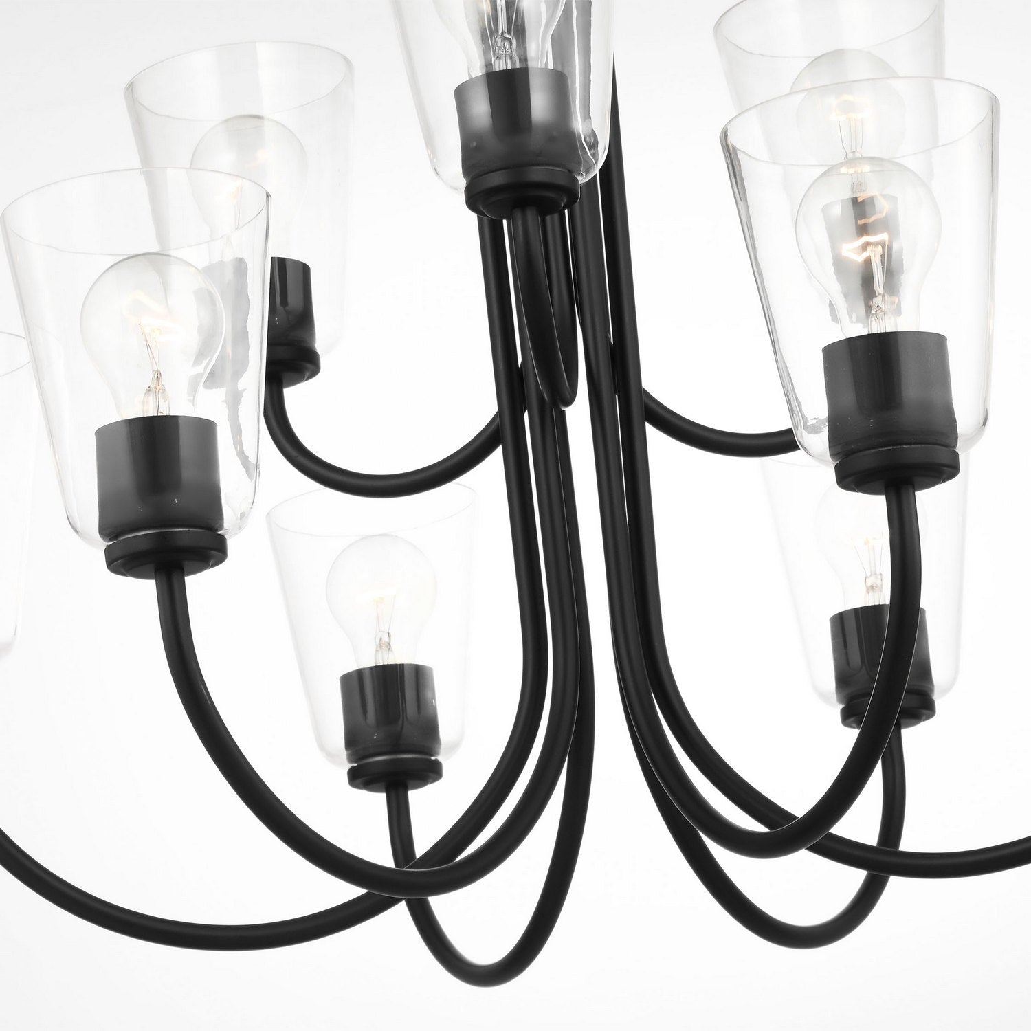 Generation Lighting - GLC1169MBK - Nine Light Chandelier - Miles - Midnight Black