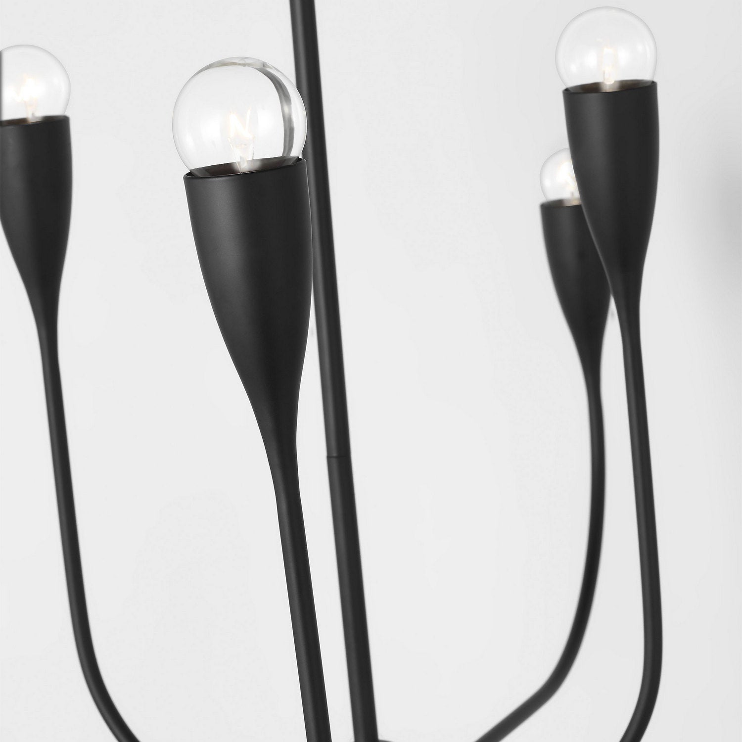 Generation Lighting - GLC1226MBK - Six Light Linear Chandelier - Maya - Midnight Black