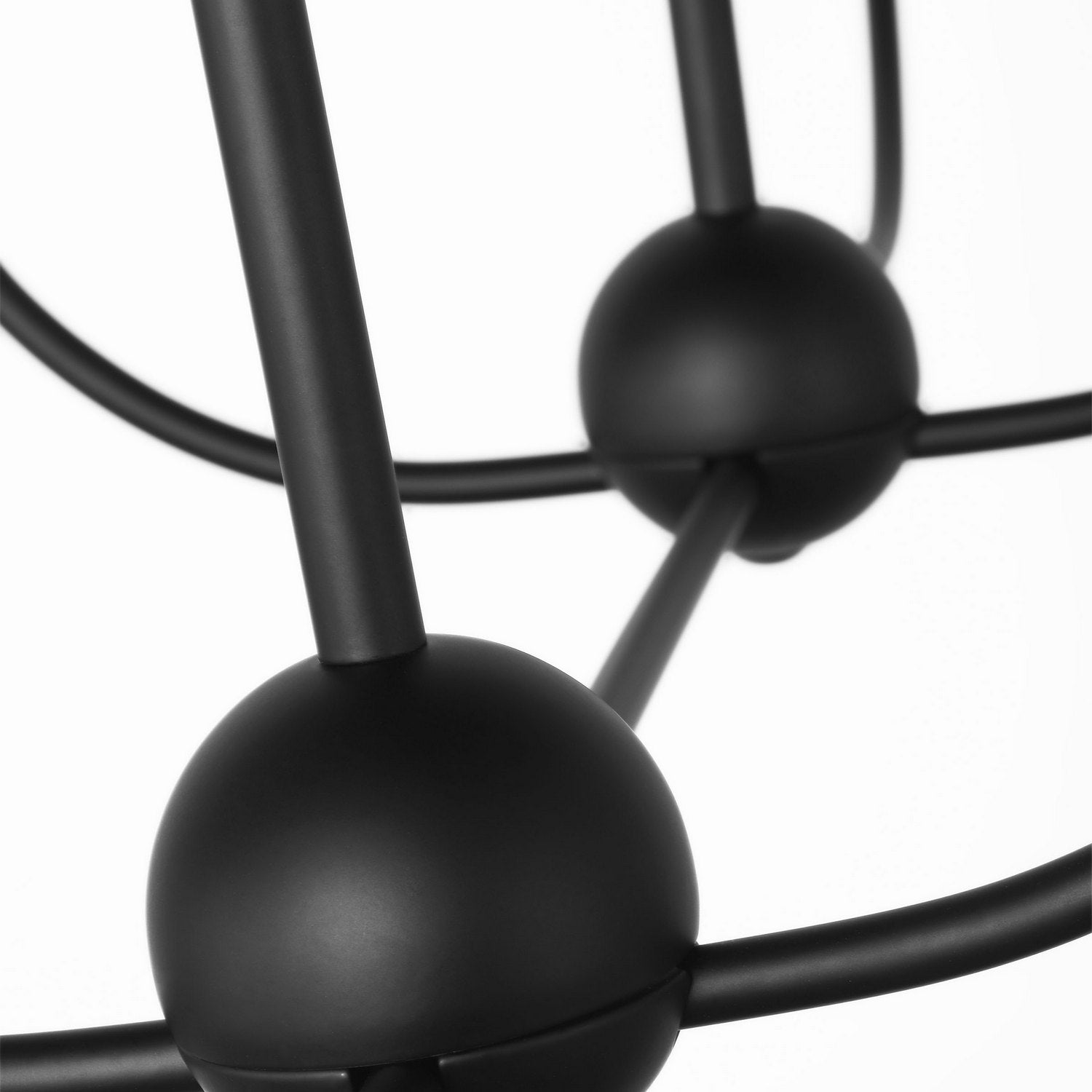 Generation Lighting - GLC1226MBK - Six Light Linear Chandelier - Maya - Midnight Black