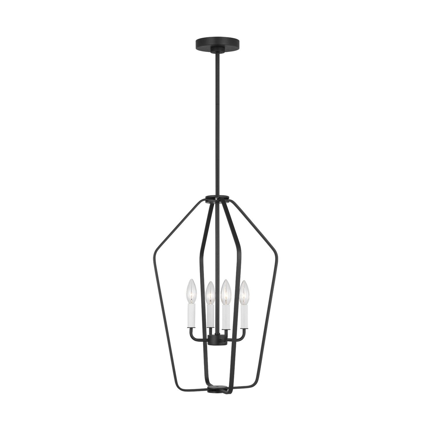 Generation Lighting - GLC1264MBK - Four Light Chandelier - Kennan - Midnight Black