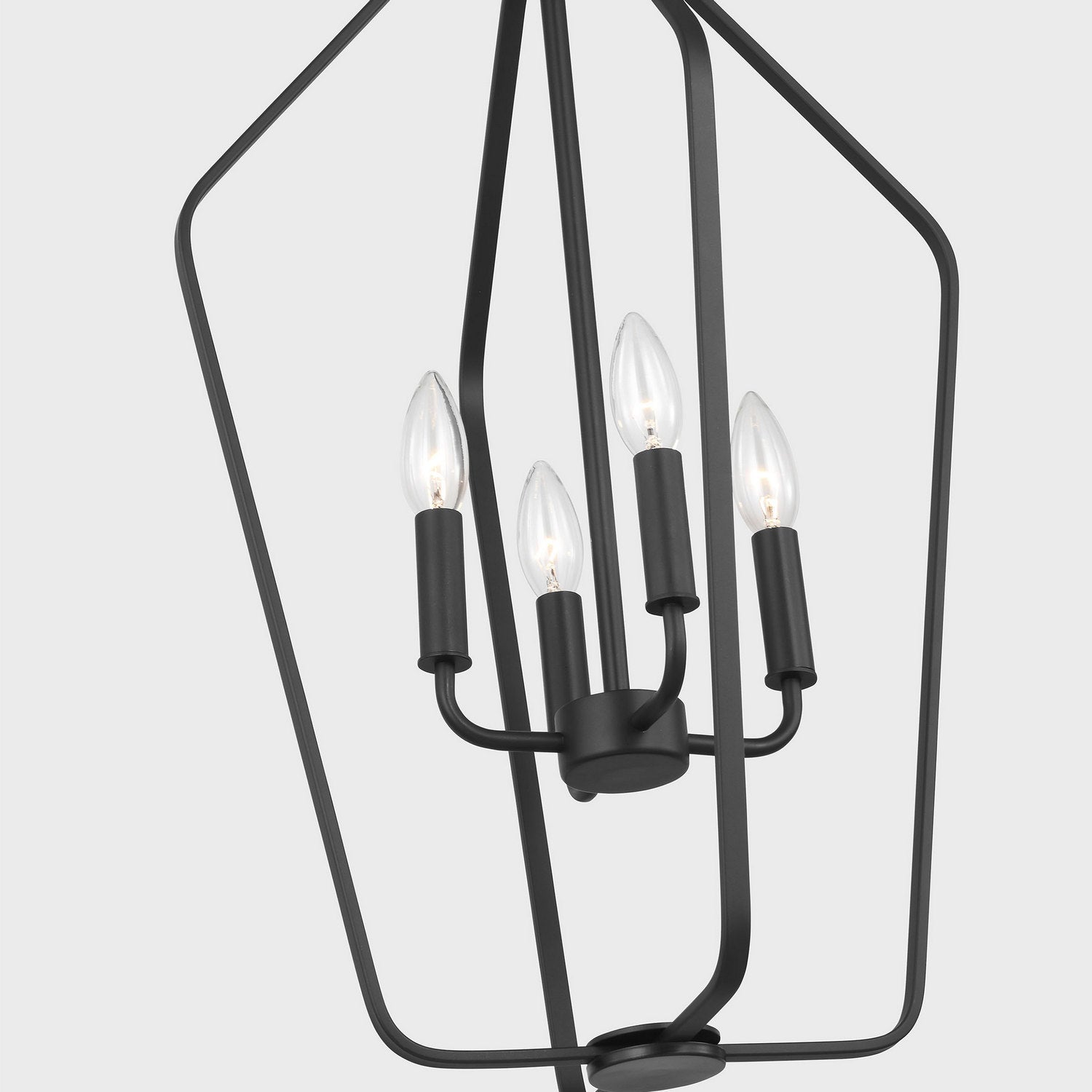 Generation Lighting - GLC1264MBK - Four Light Chandelier - Kennan - Midnight Black