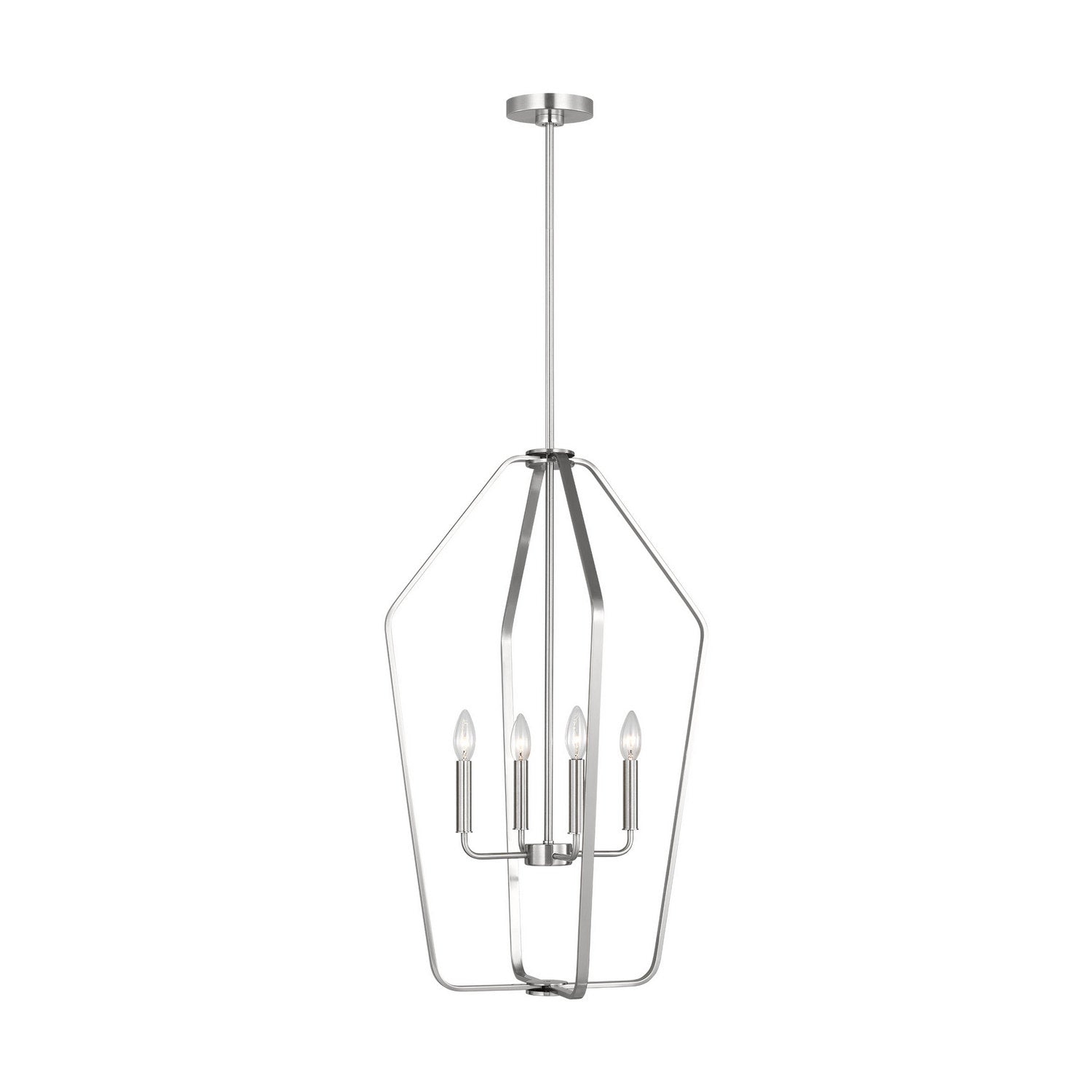 Generation Lighting - GLC1274BS - Four Light Chandelier - Kennan - Brushed Nickel