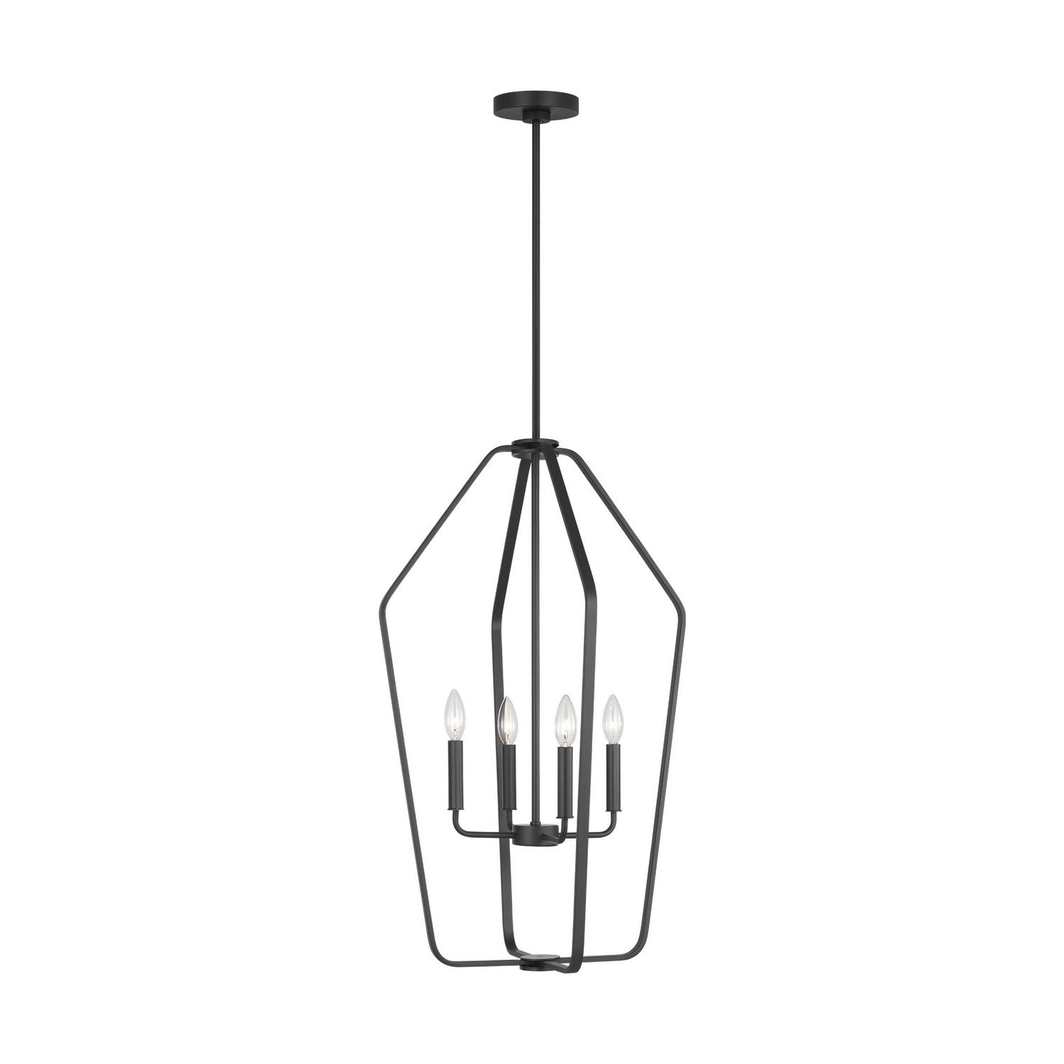 Generation Lighting - GLC1274MBK - Four Light Chandelier - Kennan - Midnight Black