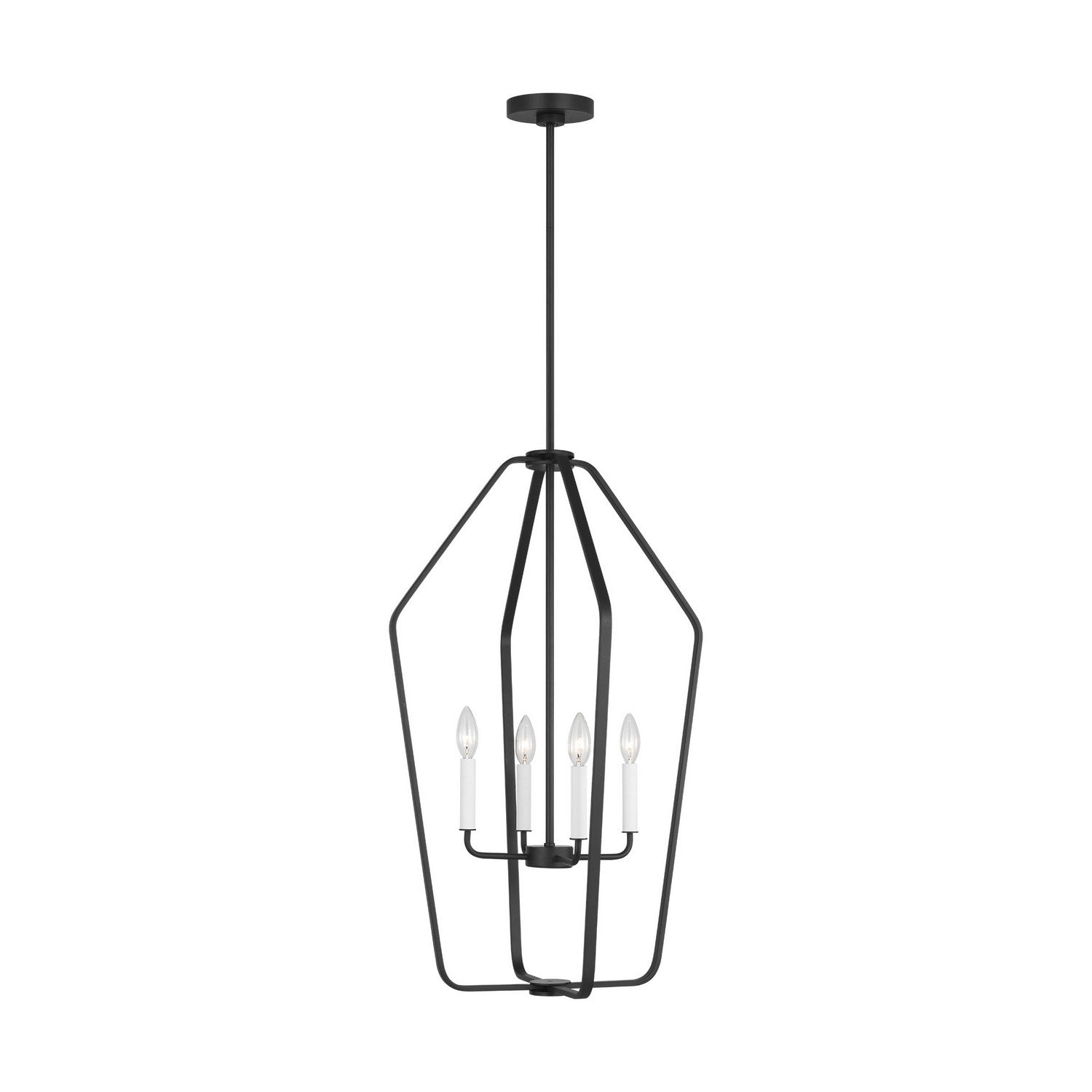 Generation Lighting - GLC1274MBK - Four Light Chandelier - Kennan - Midnight Black