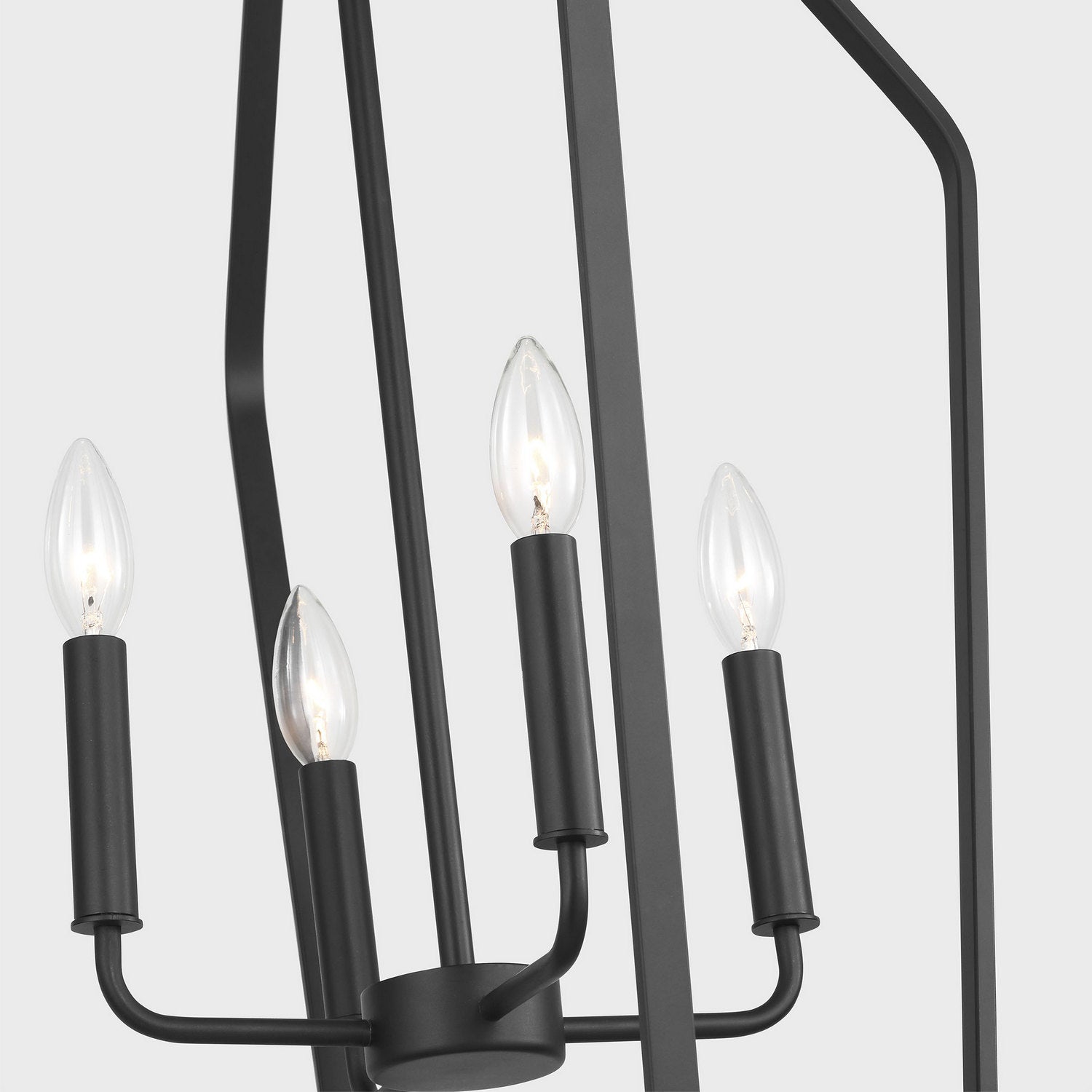 Generation Lighting - GLC1274MBK - Four Light Chandelier - Kennan - Midnight Black