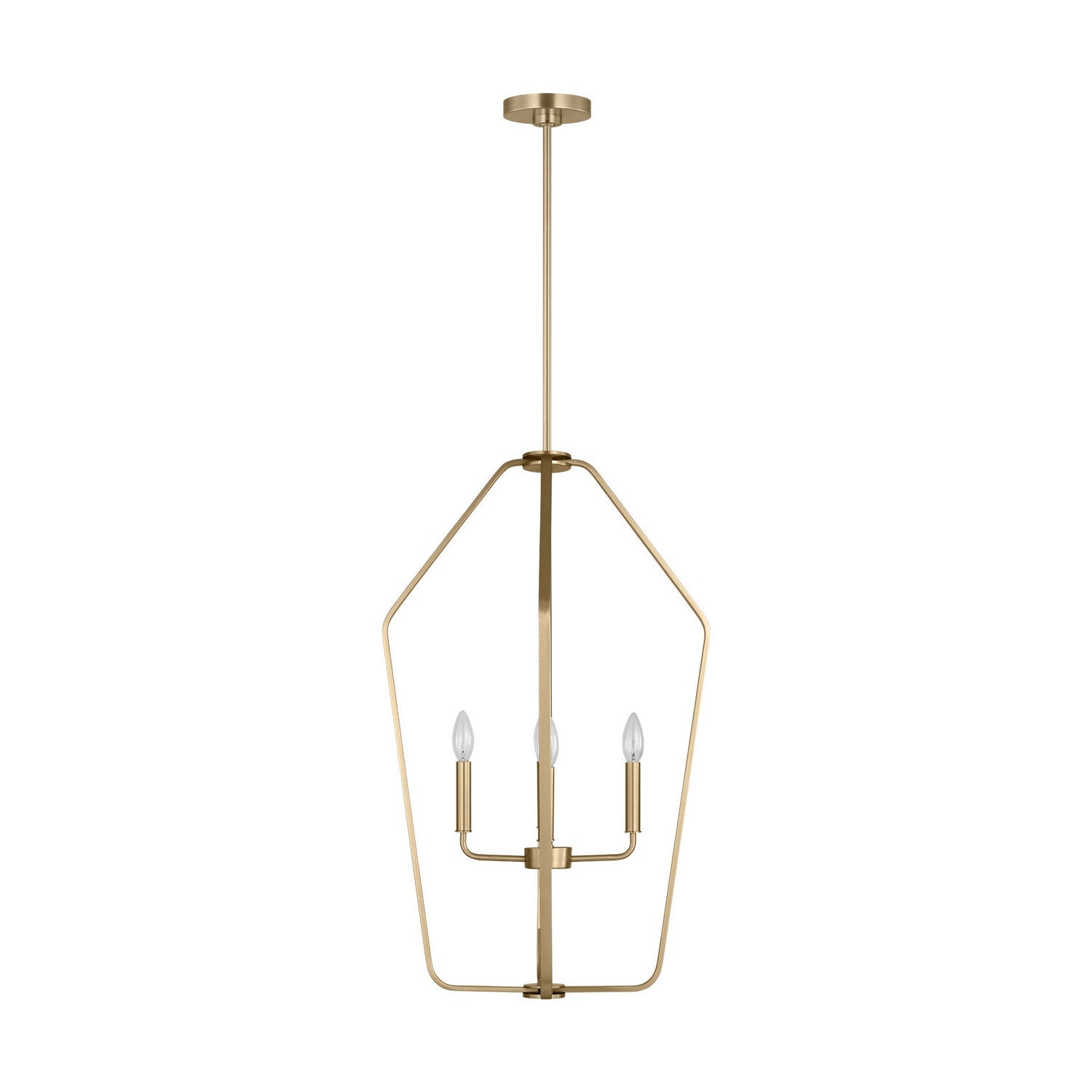 Generation Lighting - GLC1274SB - Four Light Chandelier - Kennan - Satin Brass