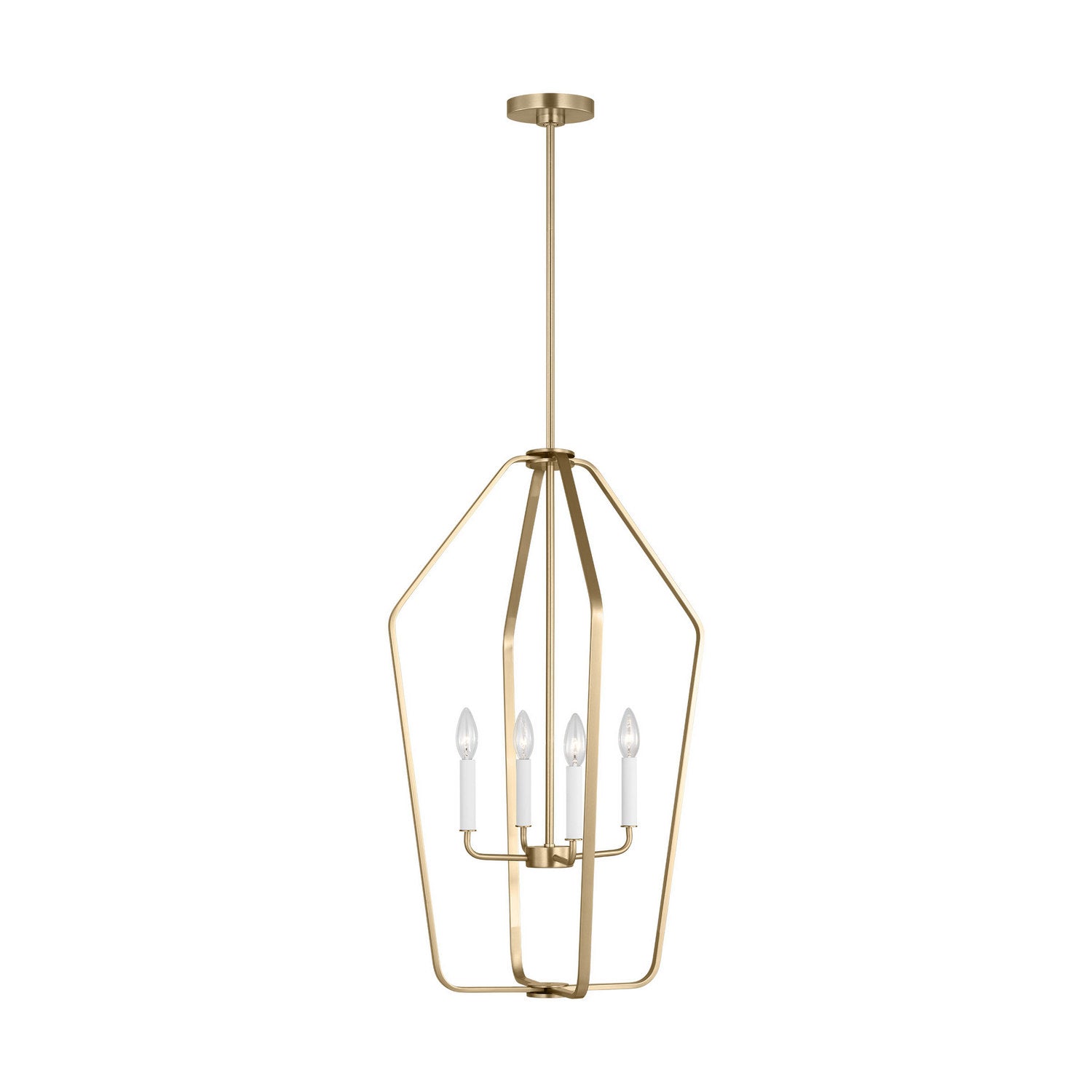 Generation Lighting - GLC1274SB - Four Light Chandelier - Kennan - Satin Brass