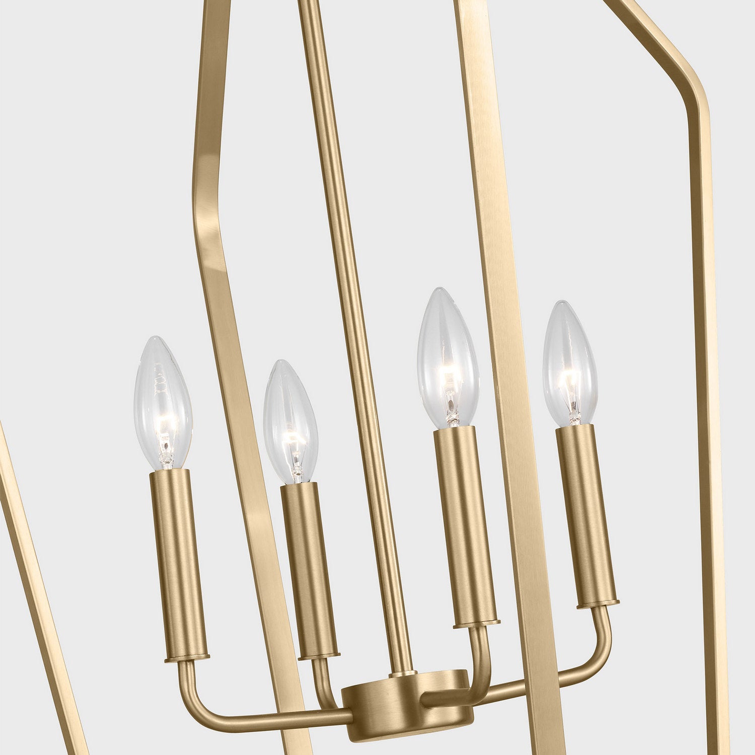 Generation Lighting - GLC1274SB - Four Light Chandelier - Kennan - Satin Brass