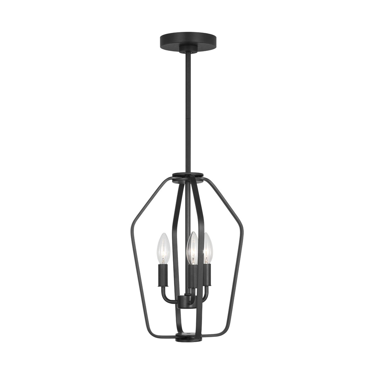 Generation Lighting - GLC1283MBK - Three Light Chandelier - Kennan - Midnight Black