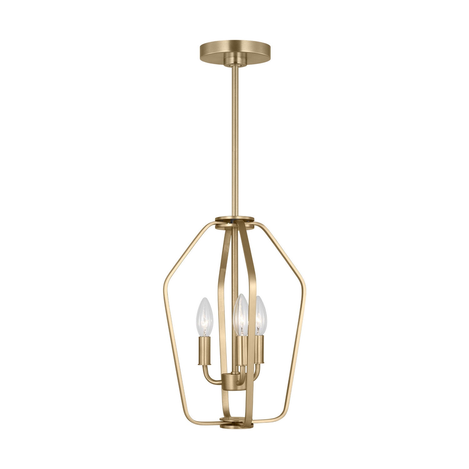 Generation Lighting - GLC1283SB - Three Light Chandelier - Kennan - Satin Brass