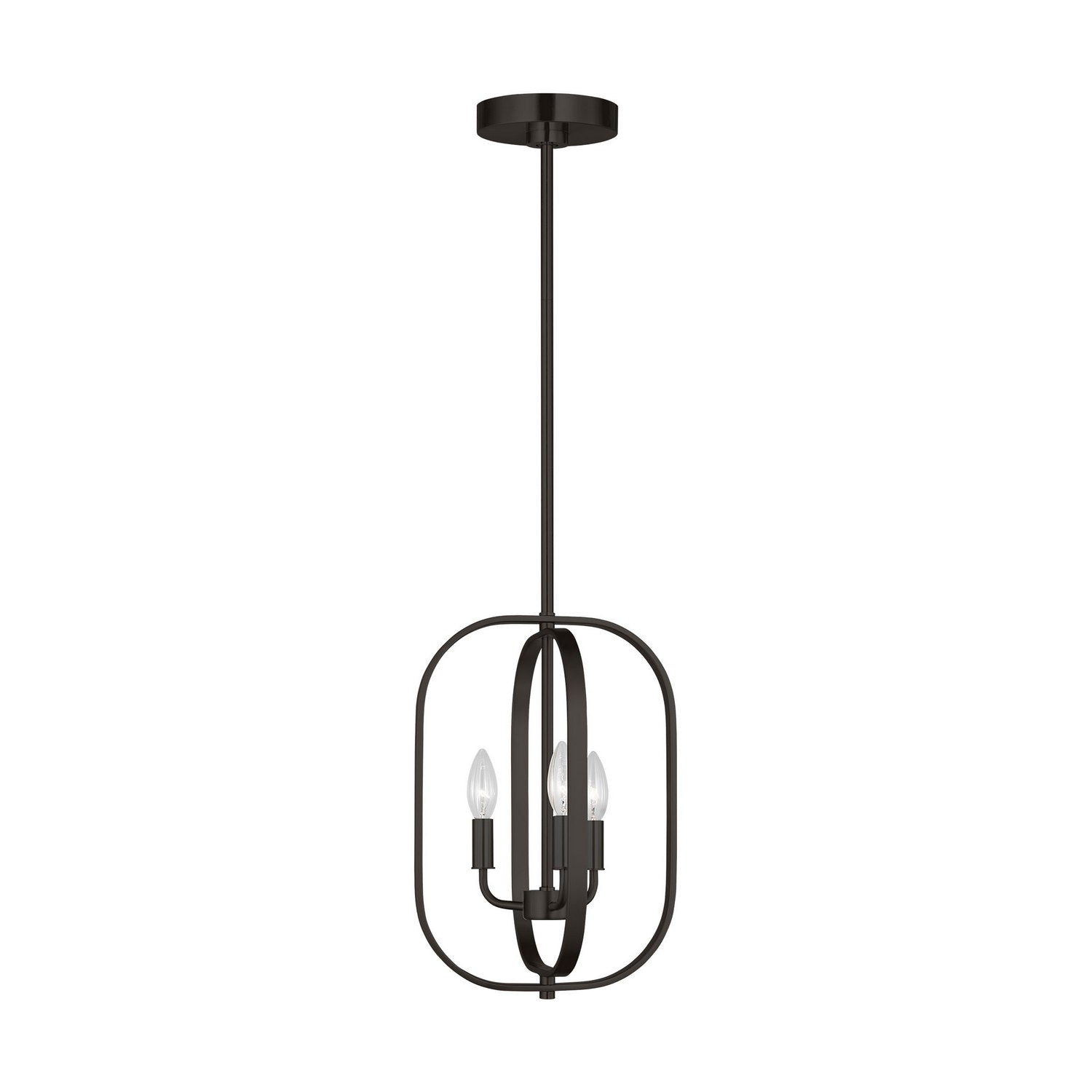 Generation Lighting - GLC1293MBK - Three Light Chandelier - Loretto - Midnight Black