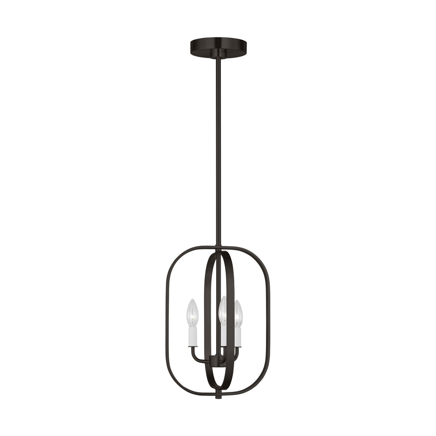 Generation Lighting - GLC1293MBK - Three Light Chandelier - Loretto - Midnight Black