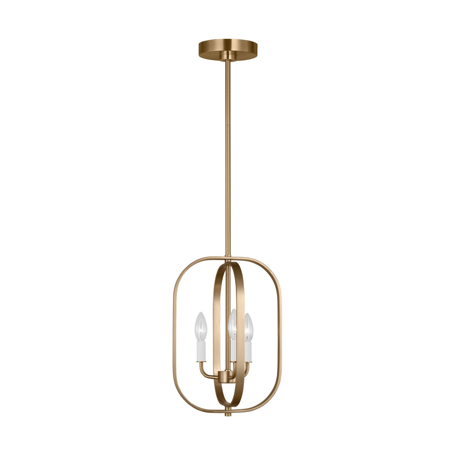 Generation Lighting - GLC1293SB - Three Light Chandelier - Loretto - Satin Brass