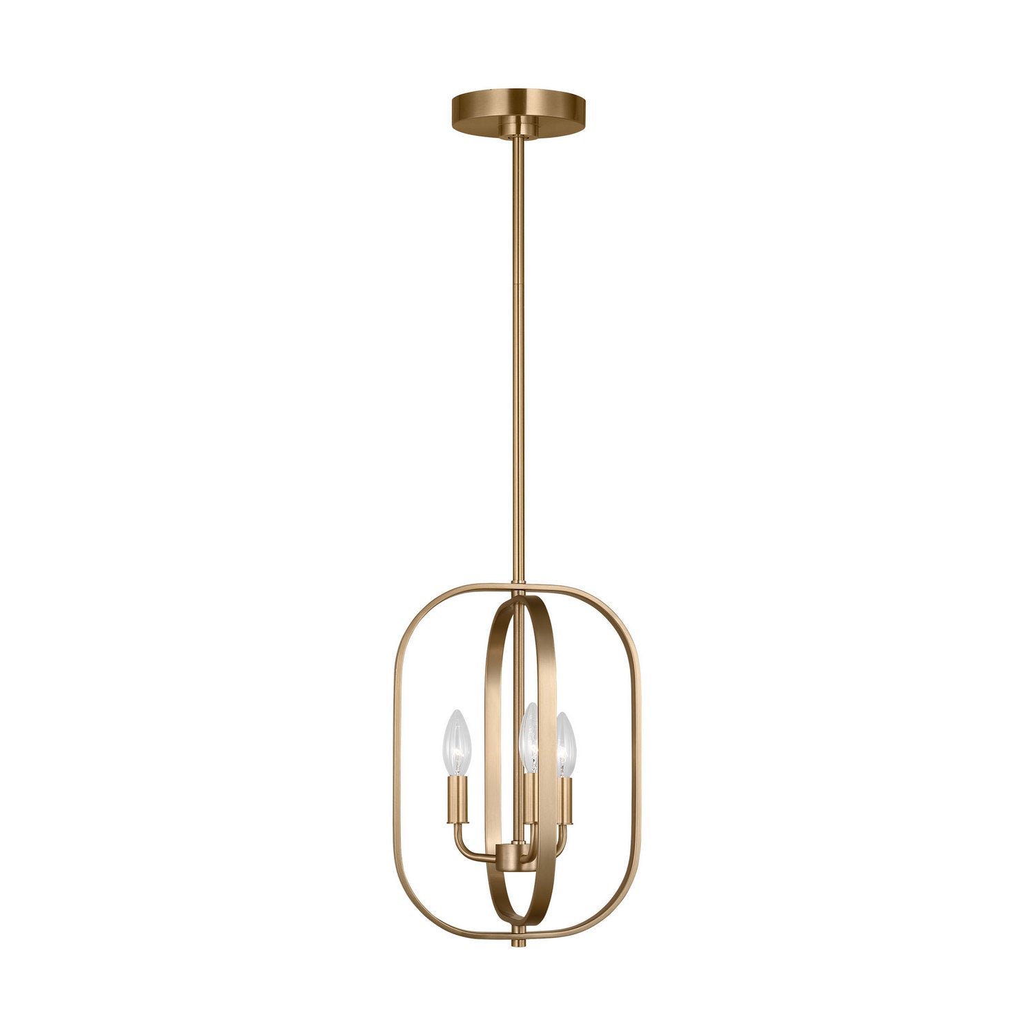 Generation Lighting - GLC1293SB - Three Light Chandelier - Loretto - Satin Brass