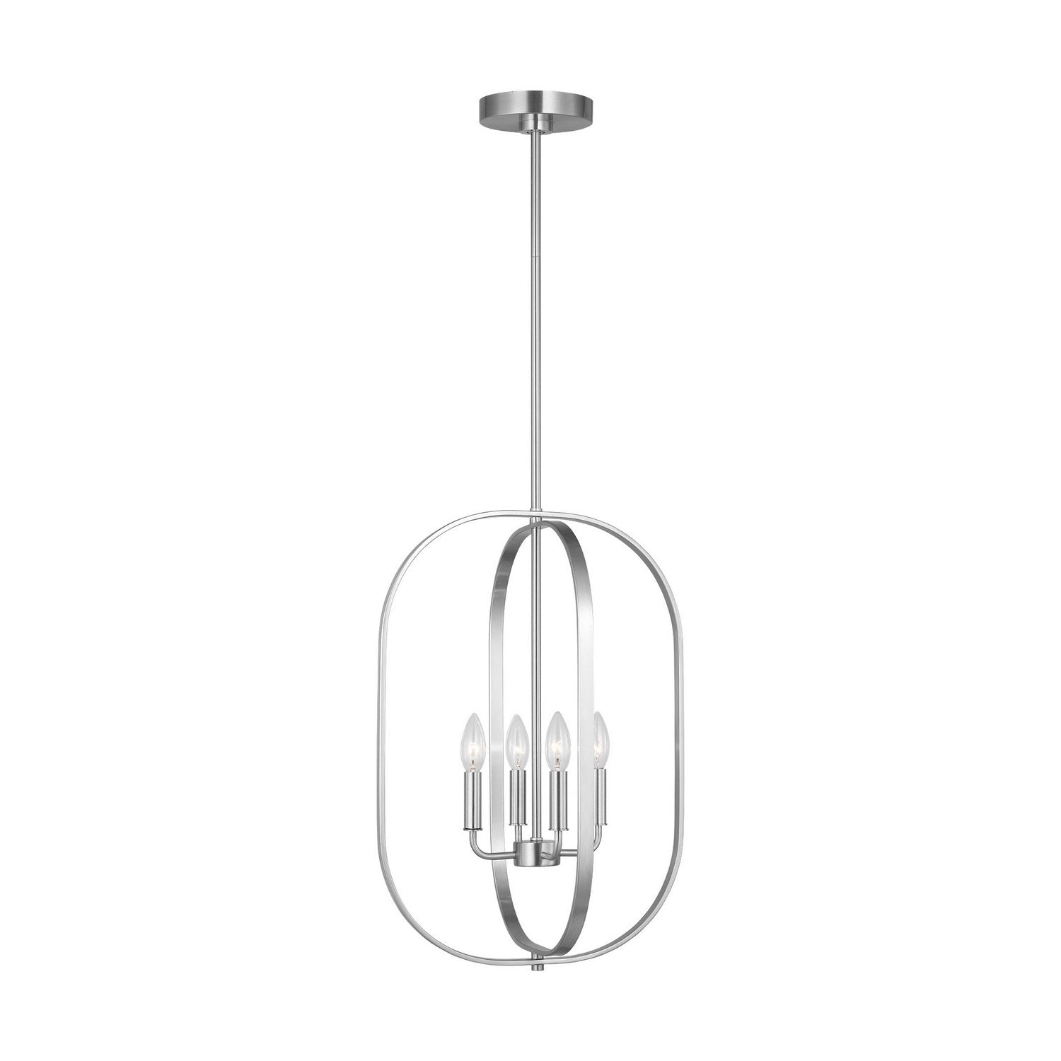 Generation Lighting - GLC1304BS - Four Light Chandelier - Loretto - Brushed Nickel