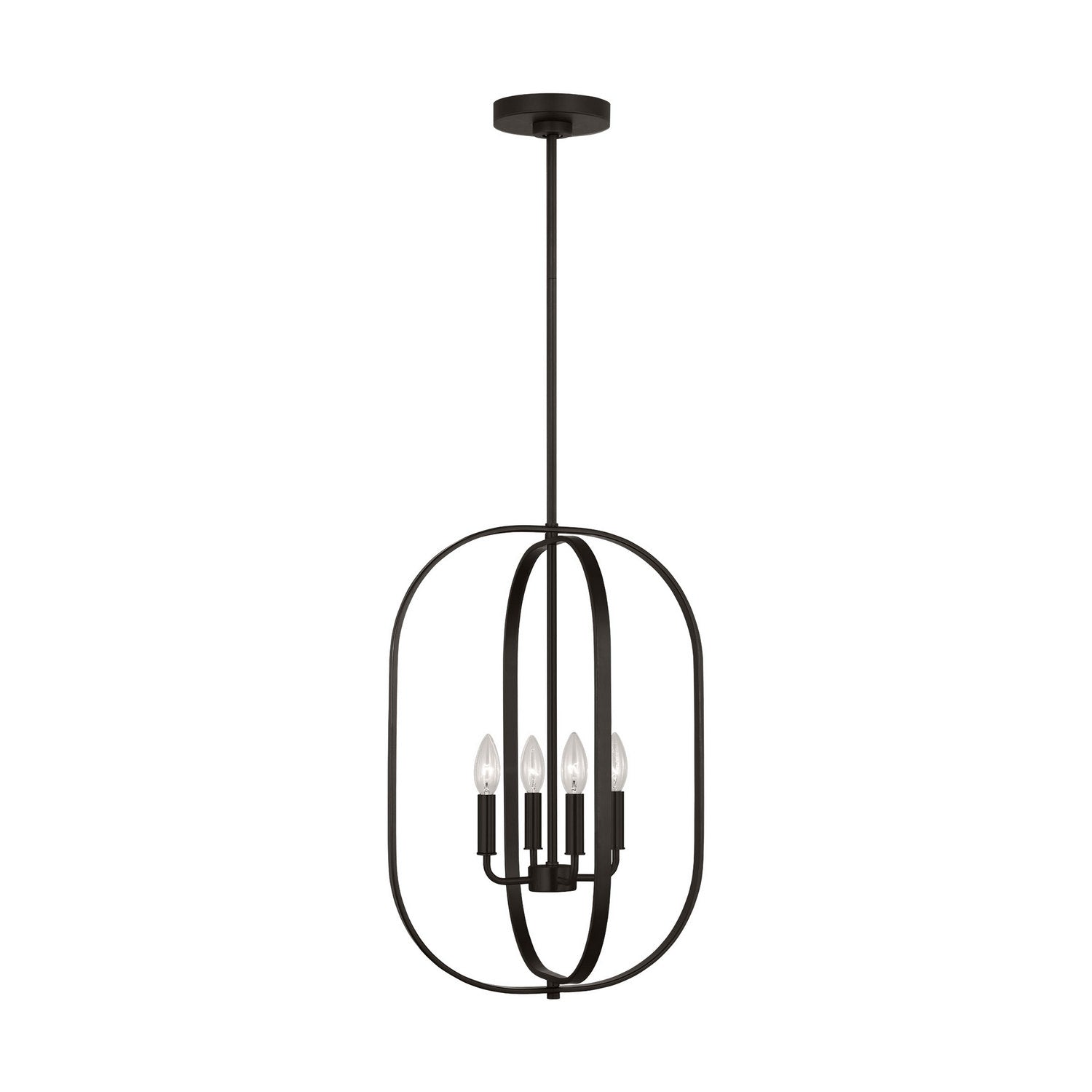 Generation Lighting - GLC1304MBK - Four Light Chandelier - Loretto - Midnight Black