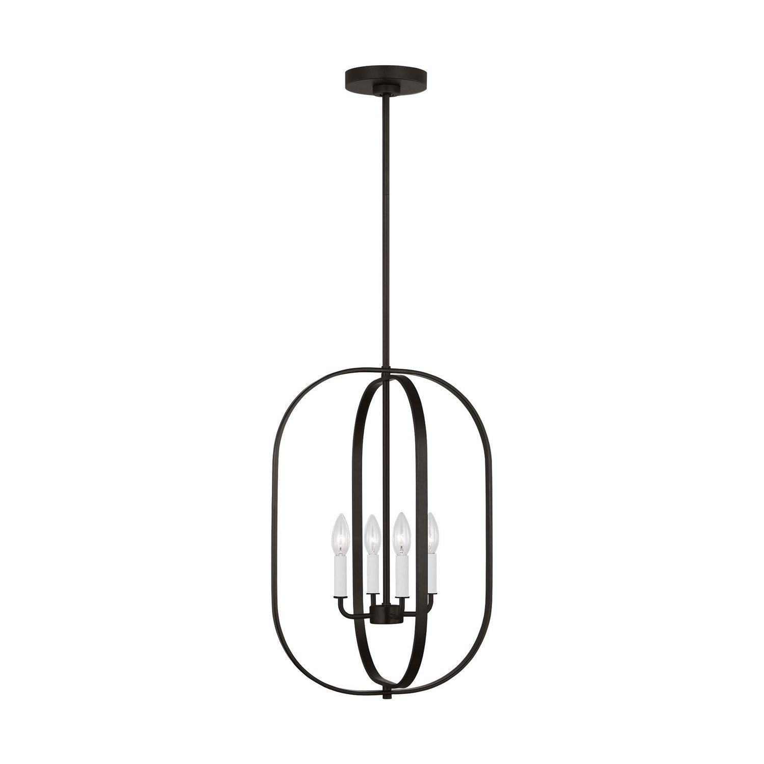 Generation Lighting - GLC1304MBK - Four Light Chandelier - Loretto - Midnight Black