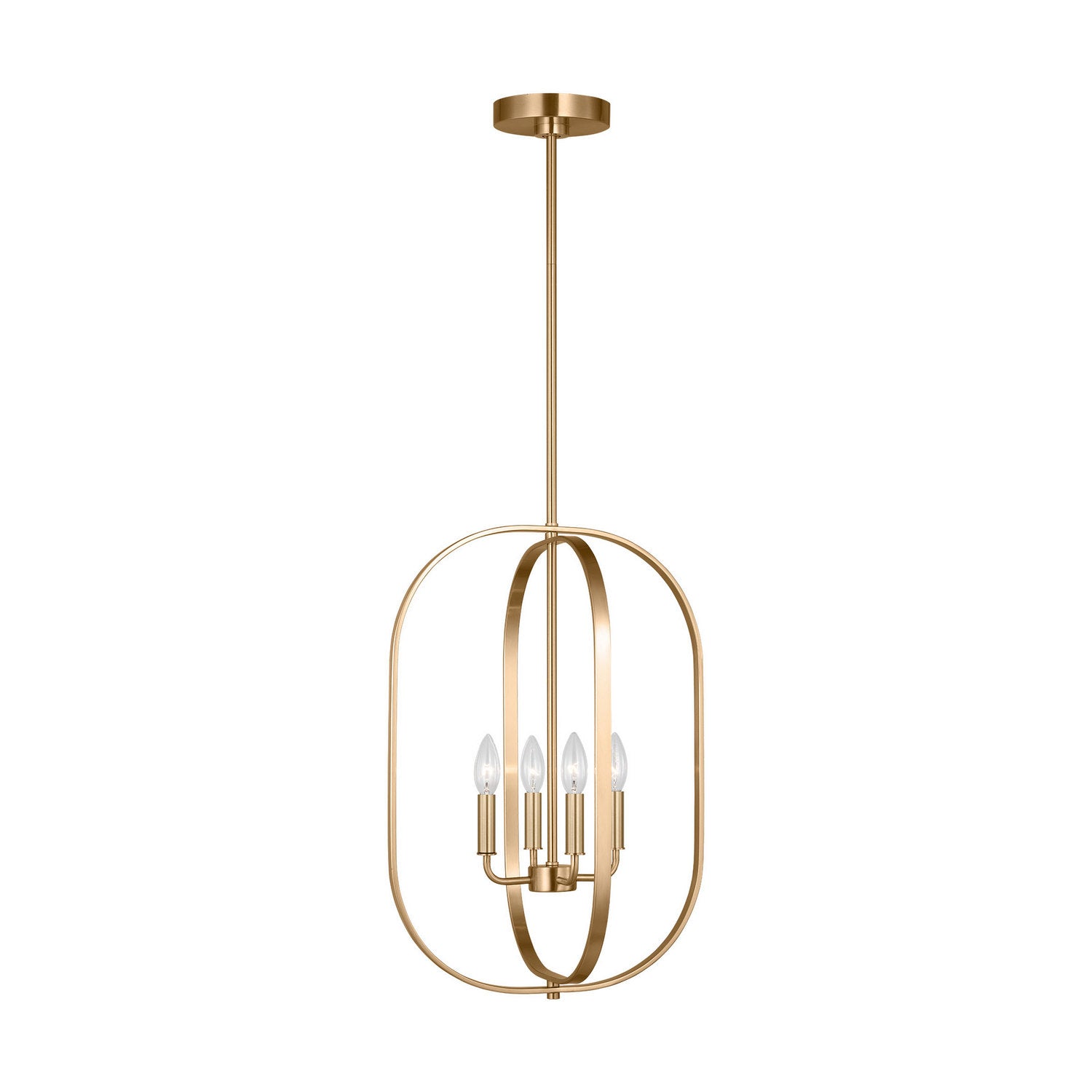 Generation Lighting - GLC1304SB - Four Light Chandelier - Loretto - Satin Brass