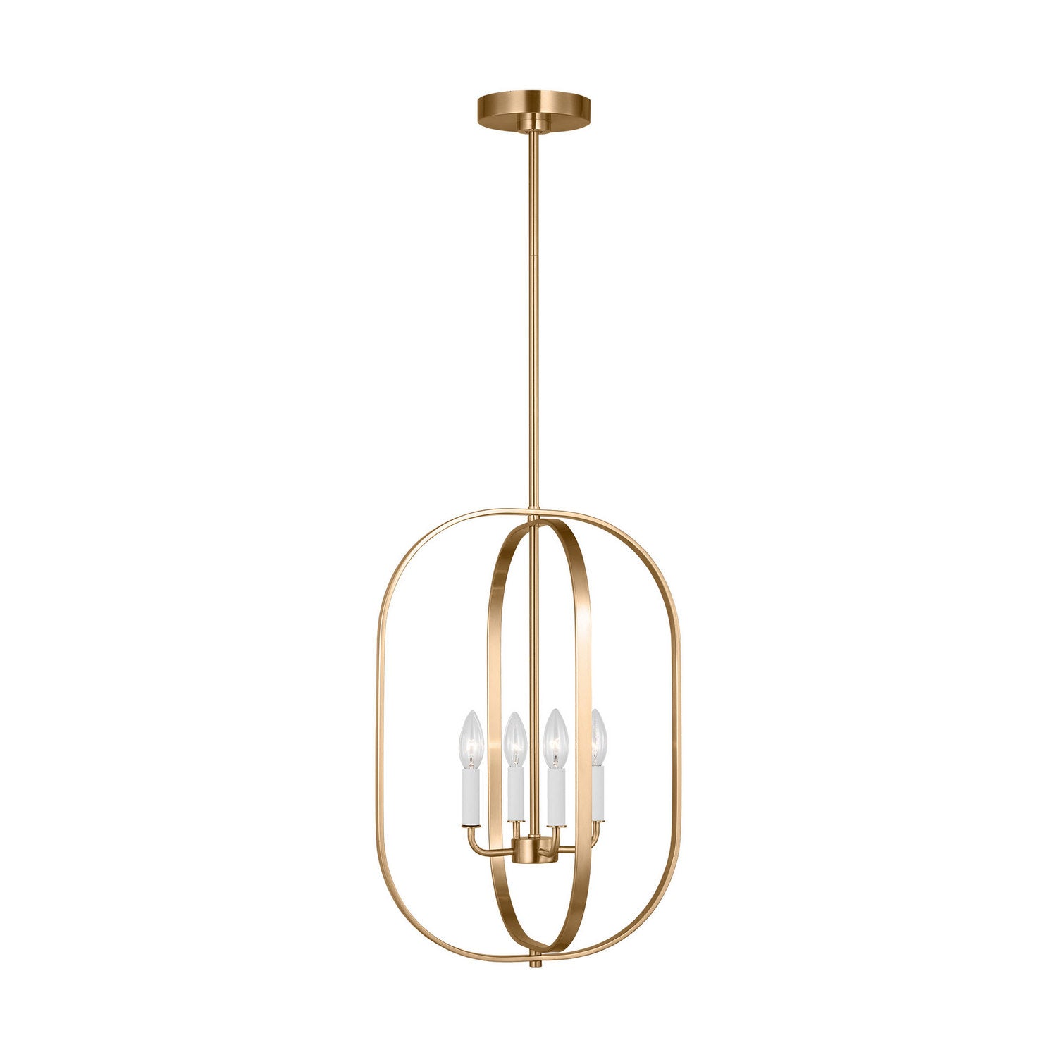 Generation Lighting - GLC1304SB - Four Light Chandelier - Loretto - Satin Brass