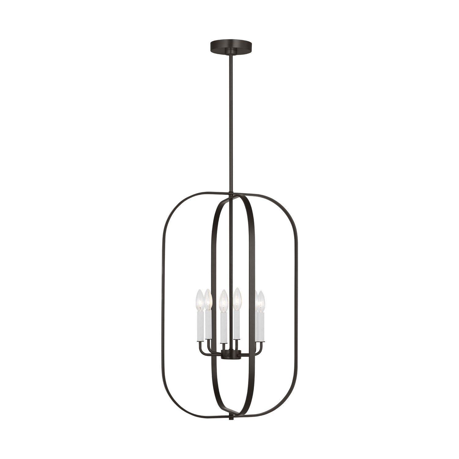 Generation Lighting - GLC1316MBK - Six Light Chandelier - Loretto - Midnight Black