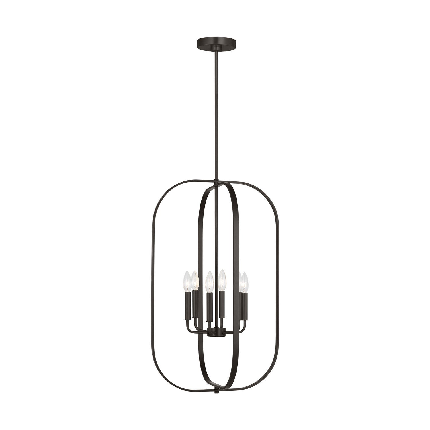 Generation Lighting - GLC1316MBK - Six Light Chandelier - Loretto - Midnight Black