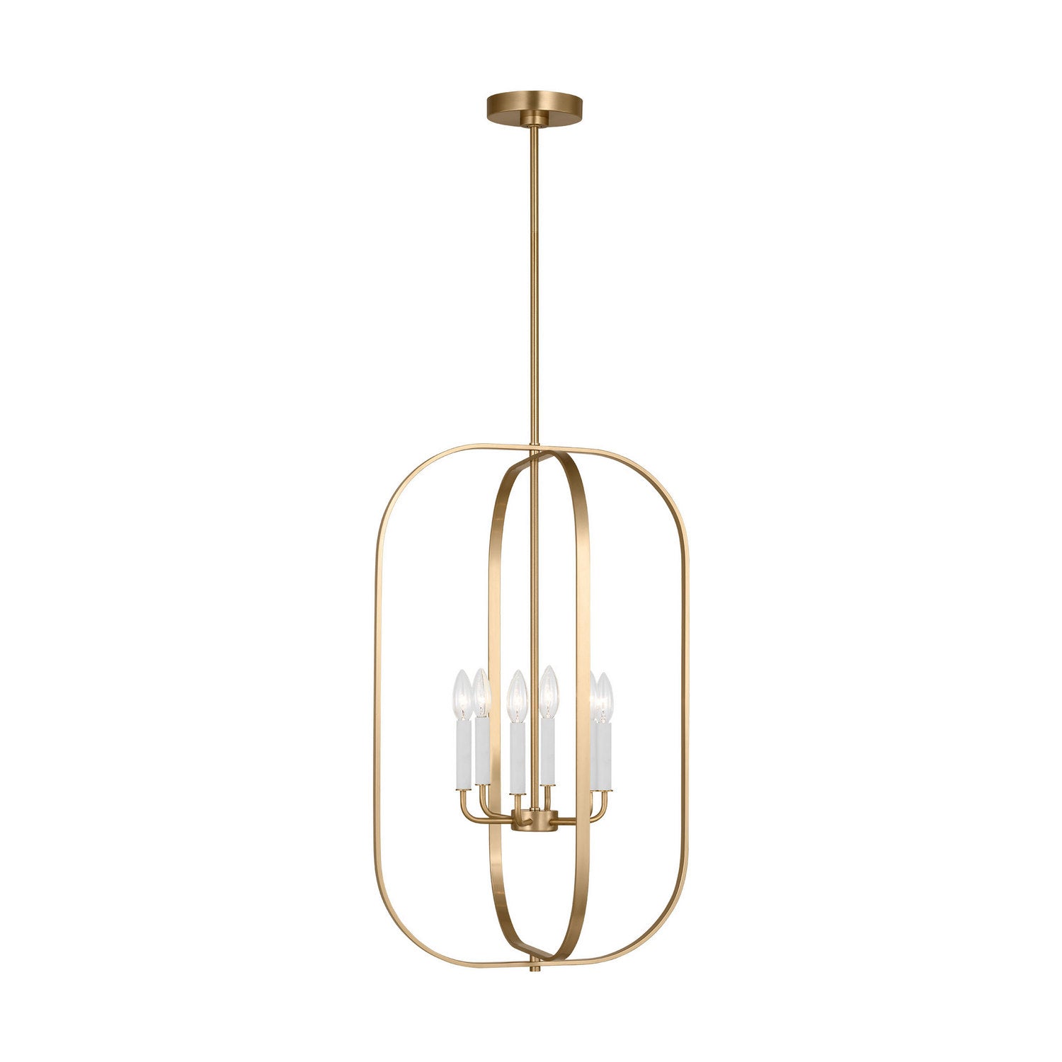 Generation Lighting - GLC1316SB - Six Light Chandelier - Loretto - Satin Brass
