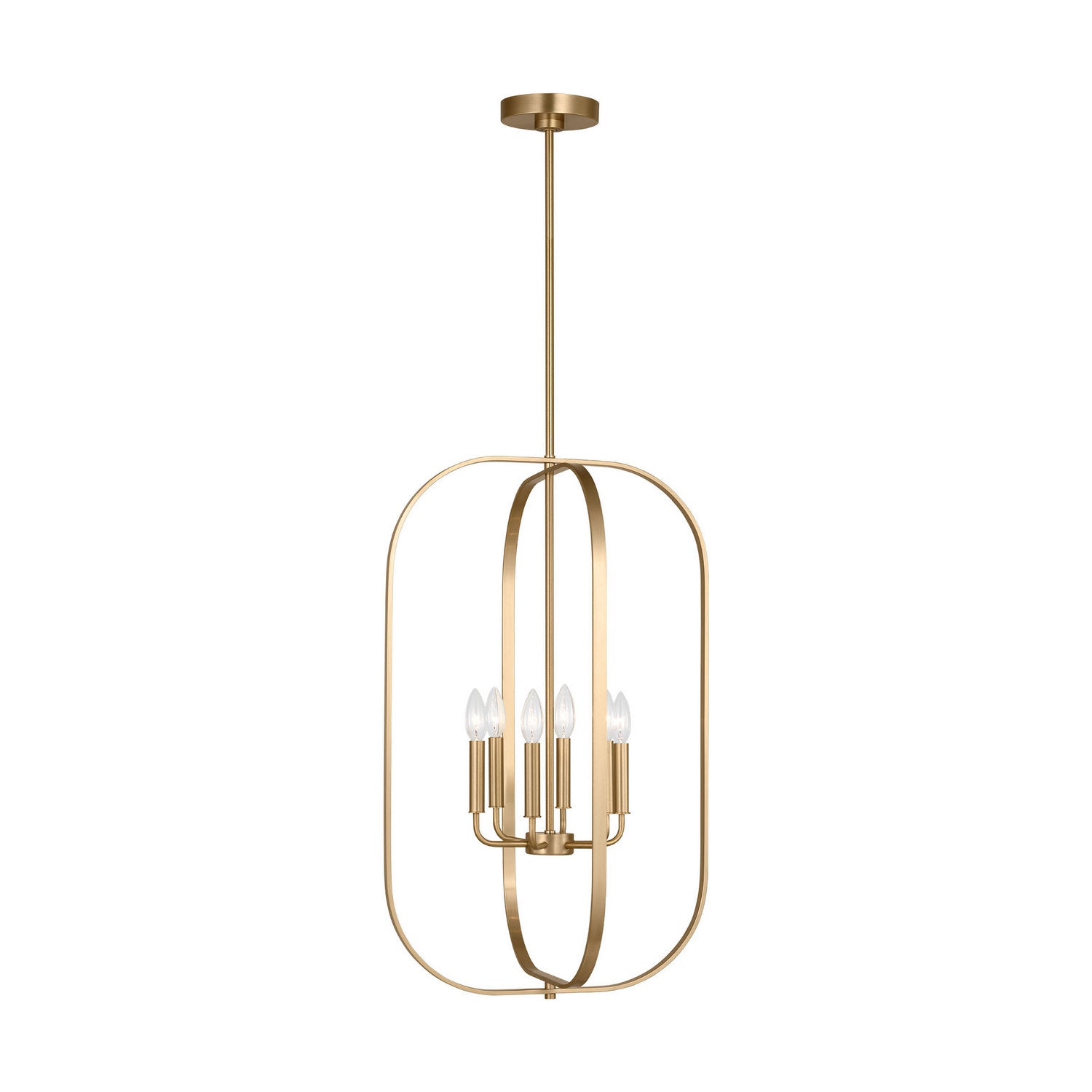 Generation Lighting - GLC1316SB - Six Light Chandelier - Loretto - Satin Brass