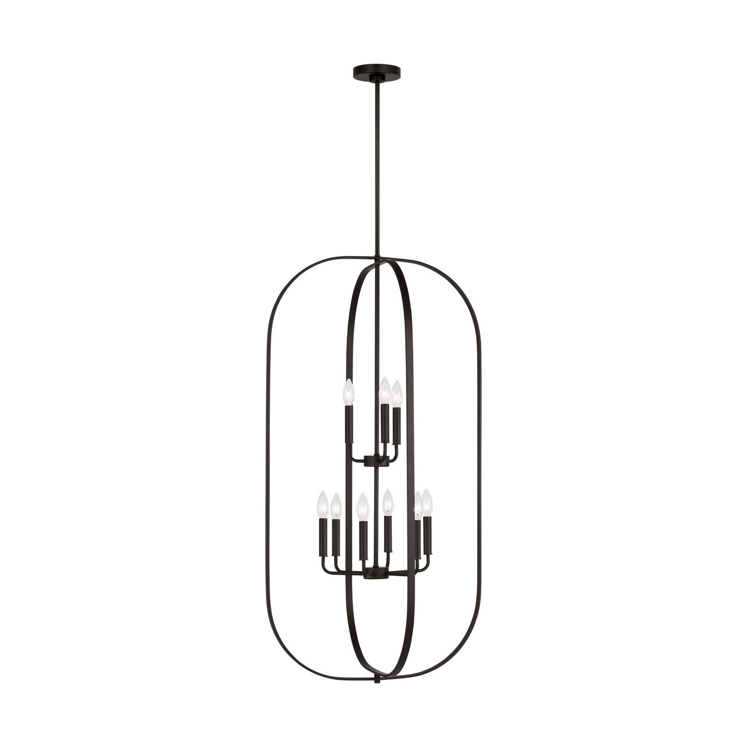 Generation Lighting - GLC1329MBK - Nine Light Chandelier - Loretto - Midnight Black