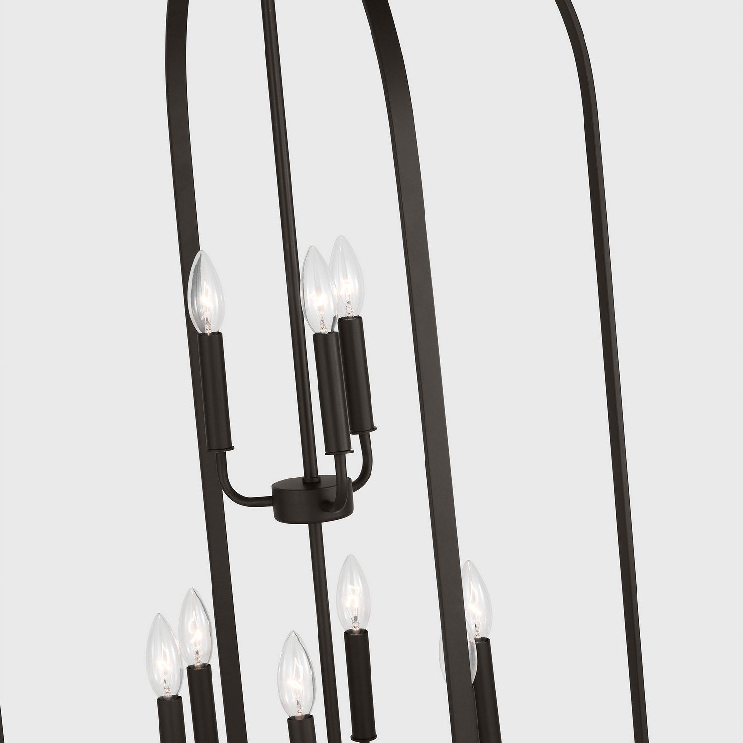 Generation Lighting - GLC1329MBK - Nine Light Chandelier - Loretto - Midnight Black