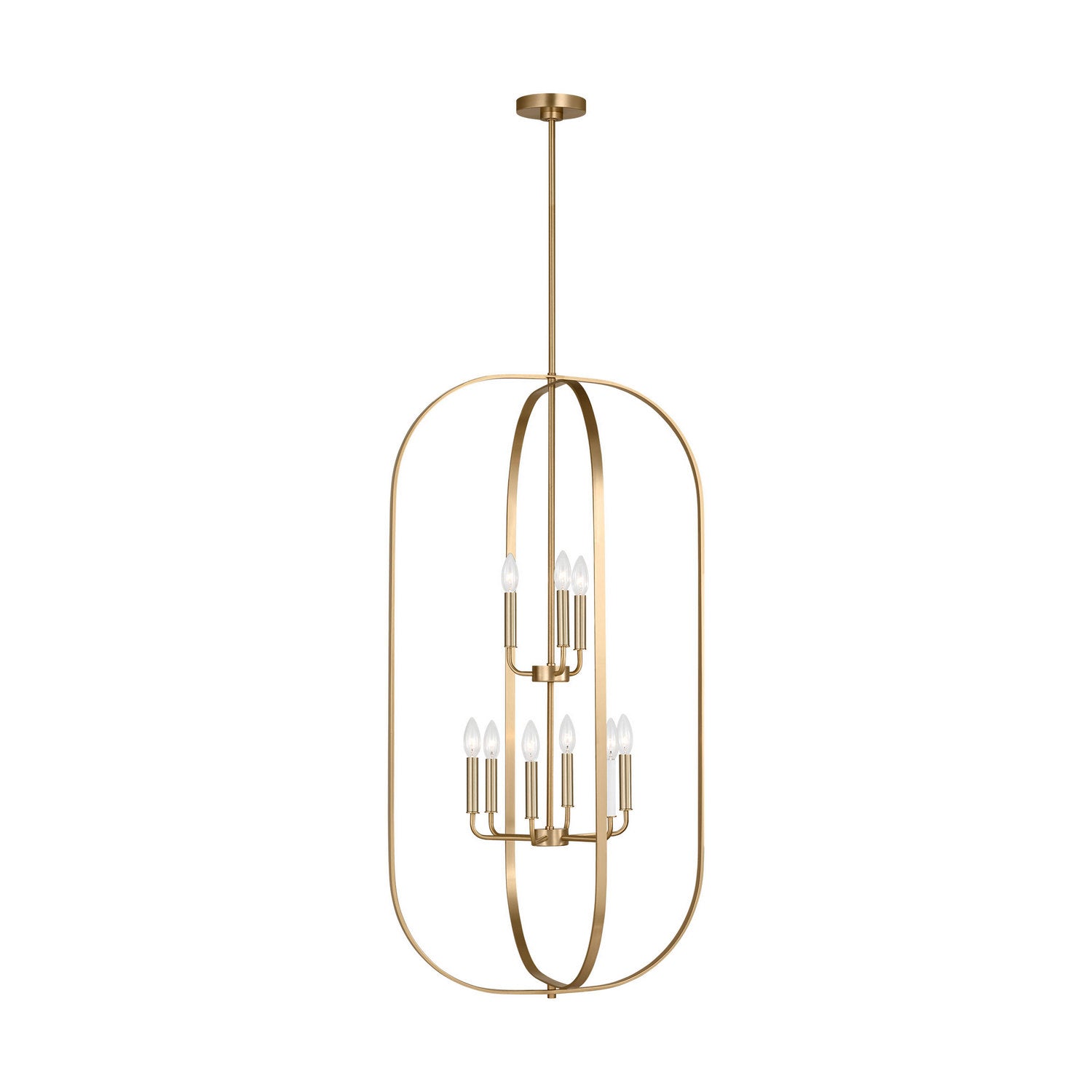 Generation Lighting - GLC1329SB - Nine Light Chandelier - Loretto - Satin Brass