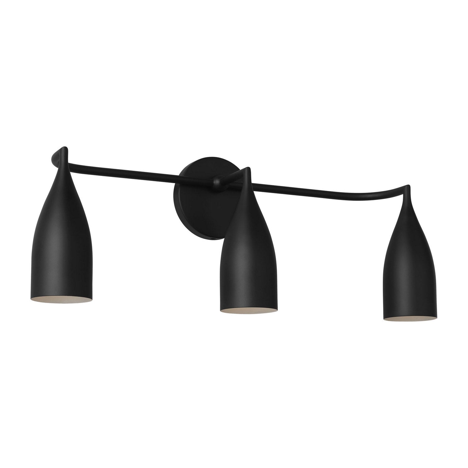 Generation Lighting - GLV1083MBK - Three Light Vanity - Maya - Midnight Black