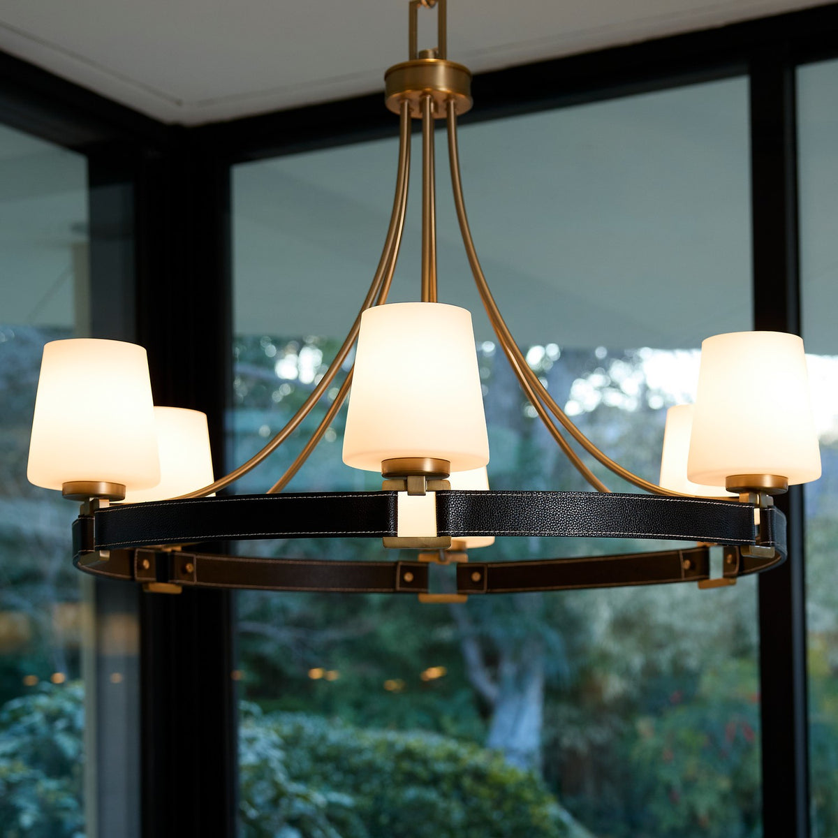 Quorum - 635-6-80 - Six Light Chandelier - Hidalgo - Aged Brass