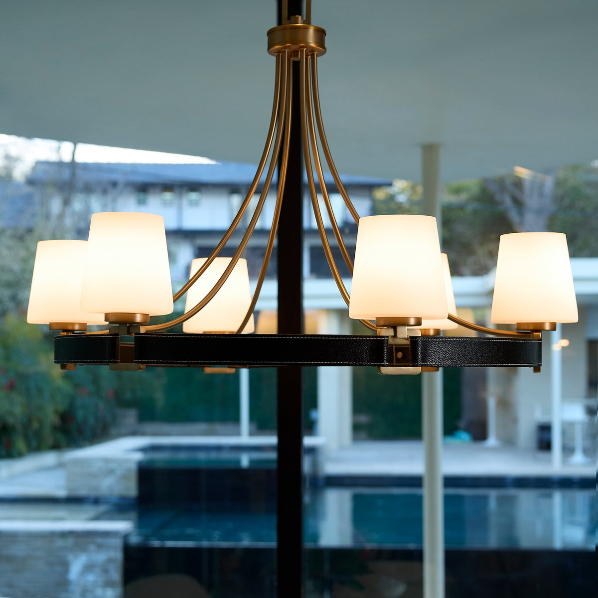 Quorum - 635-6-80 - Six Light Chandelier - Hidalgo - Aged Brass