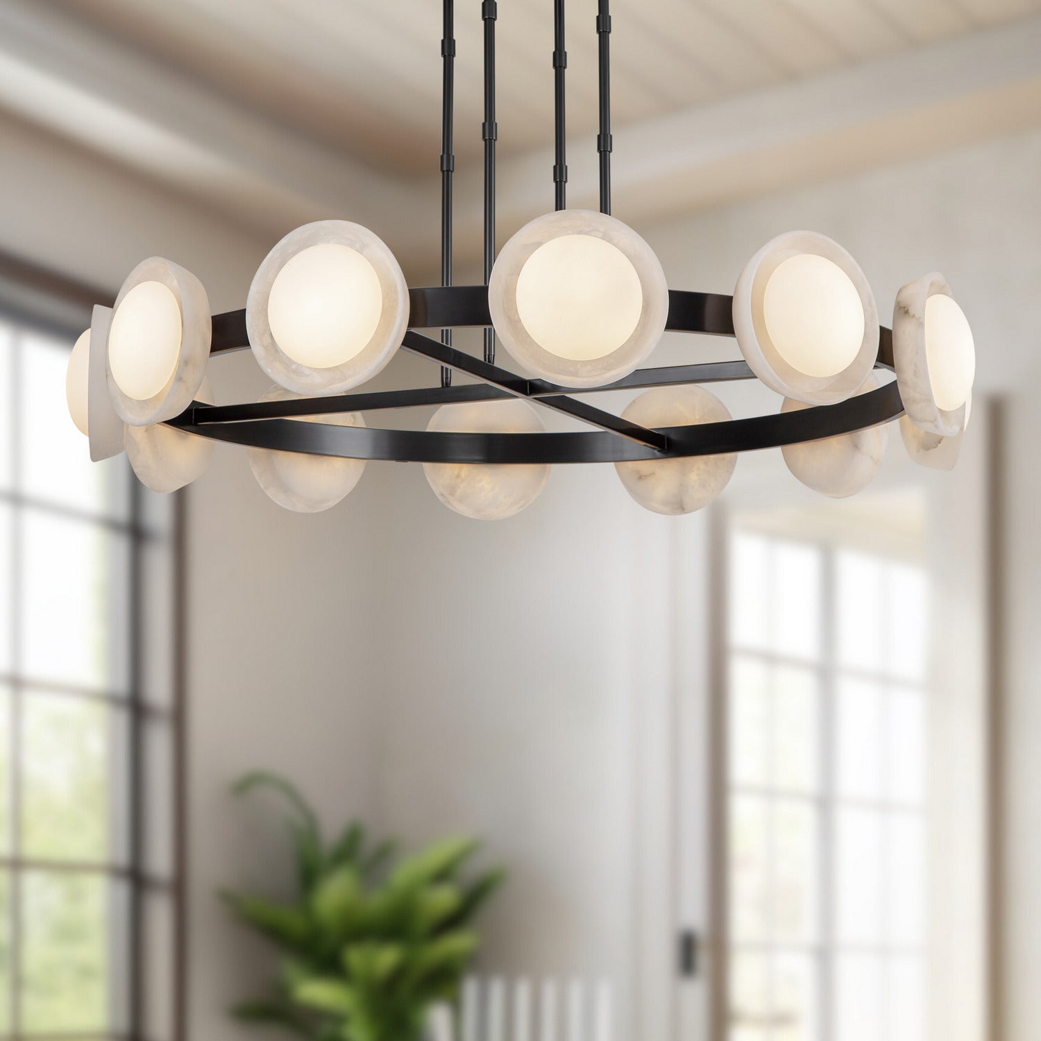 Alora - CH320050UBAR-UNV - LED Chandelier - Alonso - Urban Bronze/Alabaster