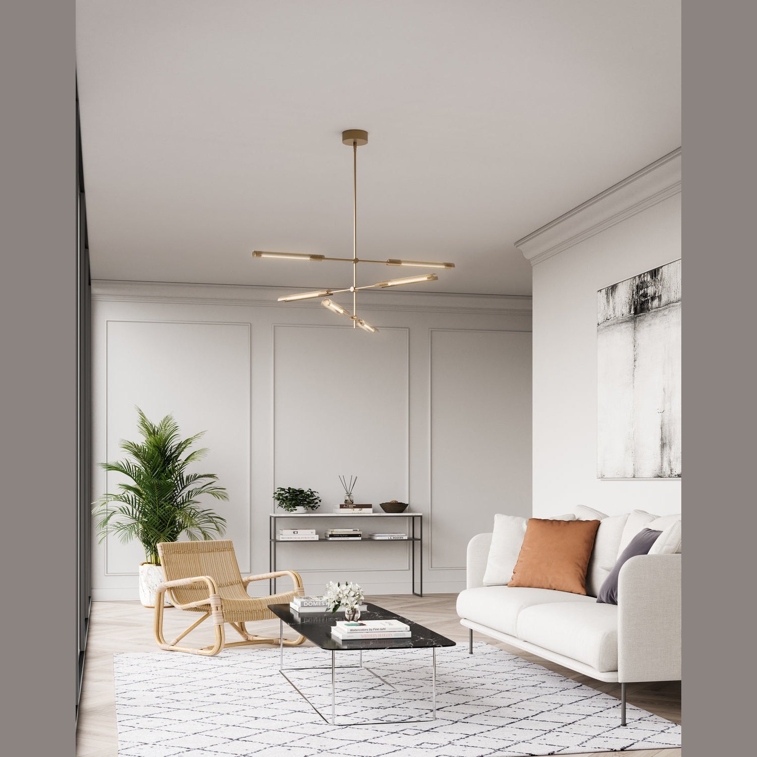 Alora - MP316406VBMS-UNV - LED Pendant - Astrid - Metal Shade/Vintage Brass