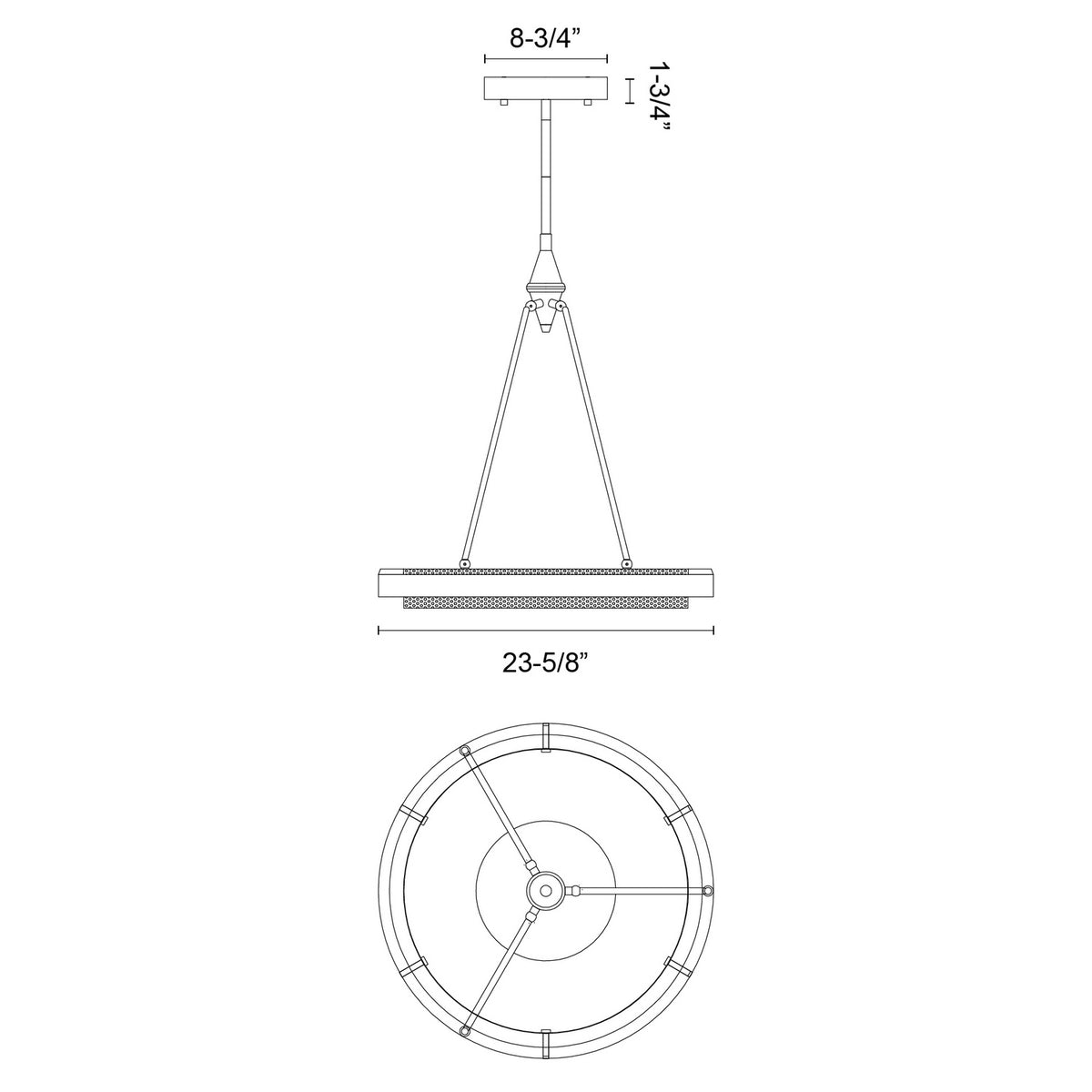 Alora - PD302724CBSS-UNV-010 - LED Pendant - Duo - Classic Black/Silver Shimmer