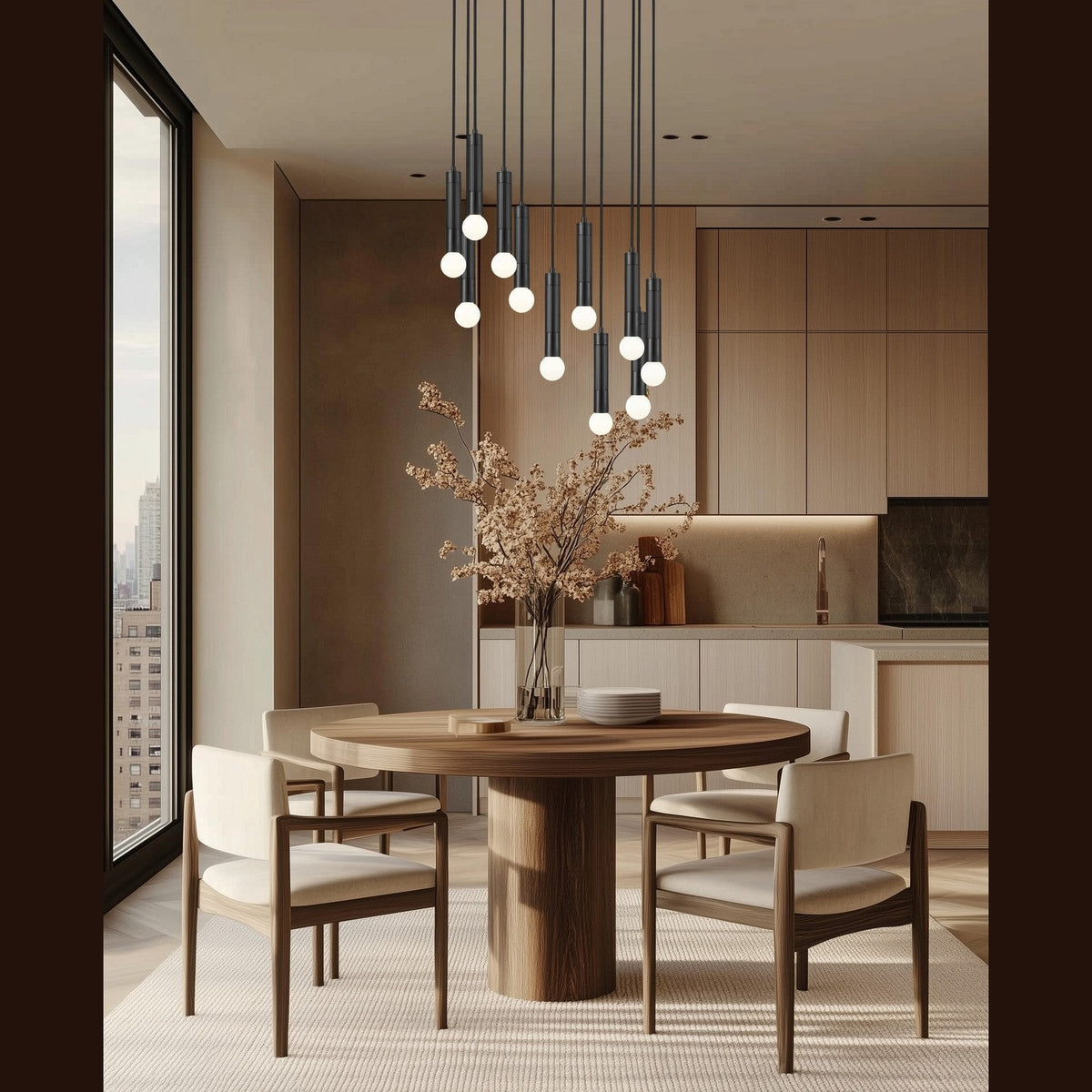 Z-Lite - 1956P-11R-MB - 11 Light Chandelier - Stari - Matte Black