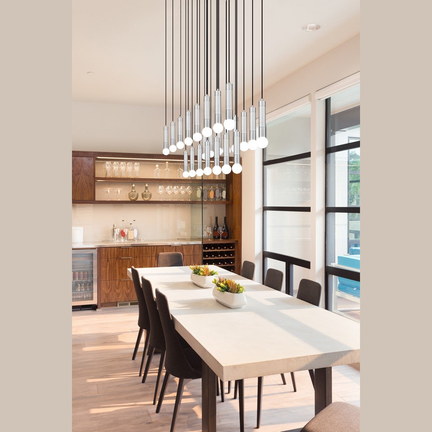 Z-Lite - 1956P-23L-BN - 23 Light Linear Chandelier - Stari - Brushed Nickel