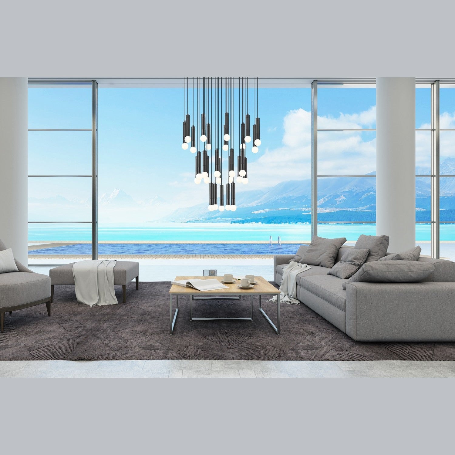 Z-Lite - 1956P-27R-MB - 27 Light Chandelier - Stari - Matte Black