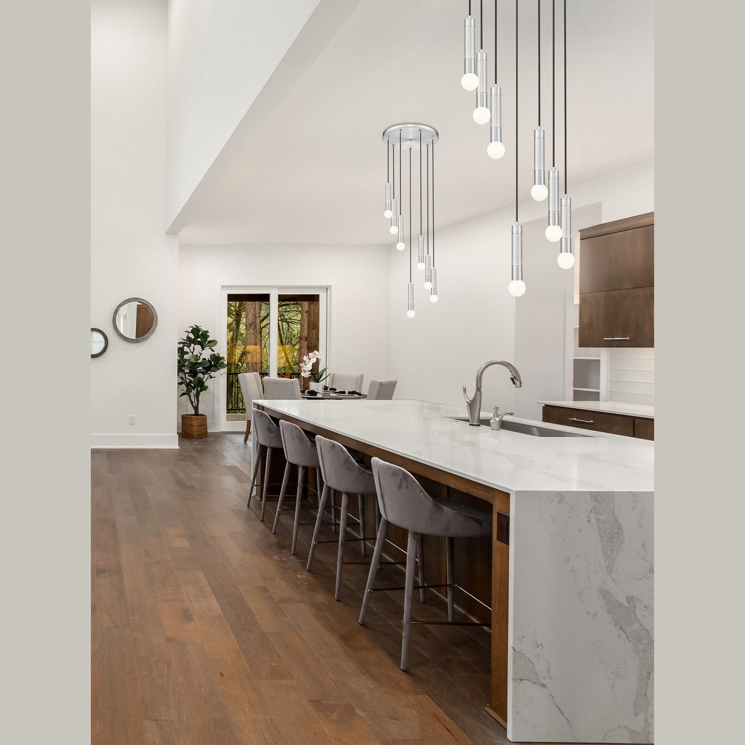 Z-Lite - 1956P-5R-BN - Five Light Chandelier - Stari - Brushed Nickel