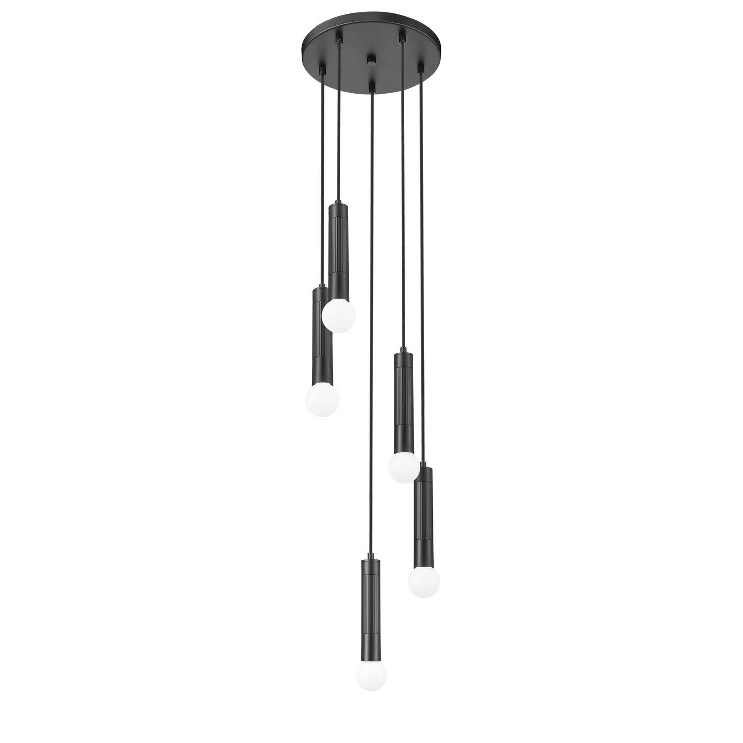 Z-Lite - 1956P-5R-MB - Five Light Chandelier - Stari - Matte Black