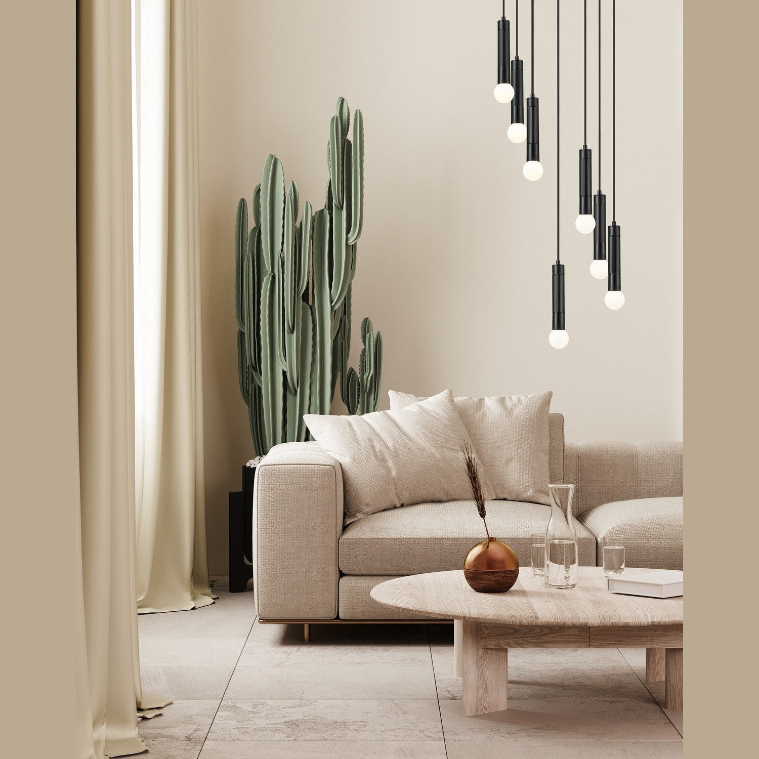 Z-Lite - 1956P-5R-MB - Five Light Chandelier - Stari - Matte Black