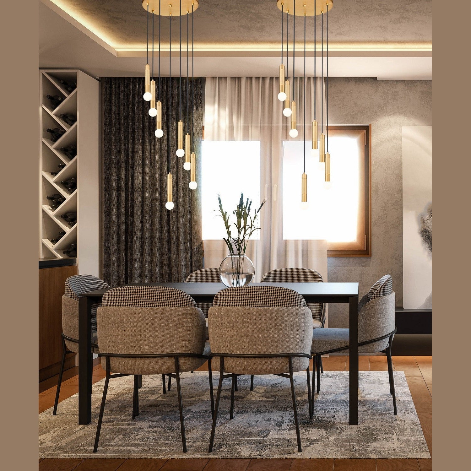 Z-Lite - 1956P-5R-MGLD - Five Light Chandelier - Stari - Modern Gold