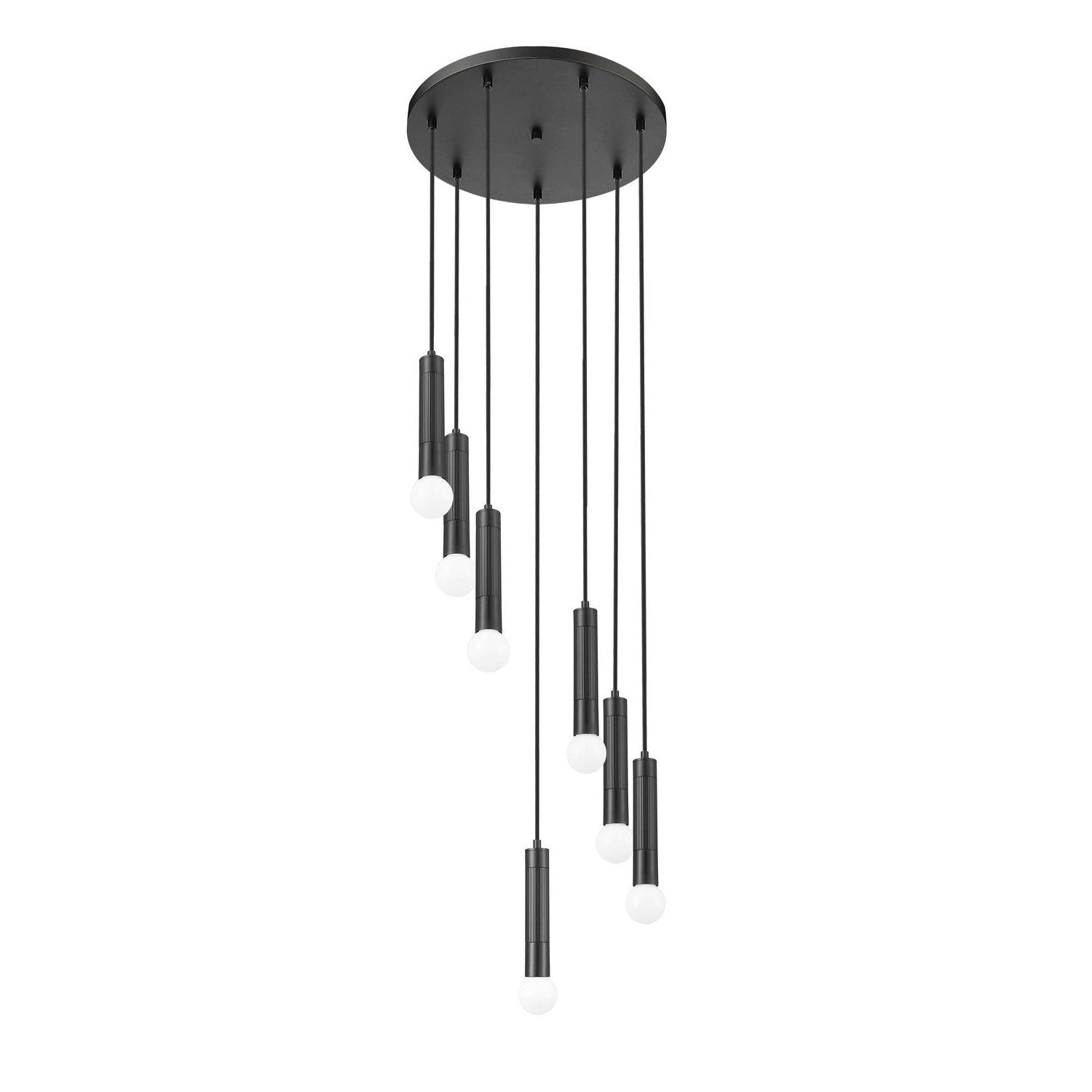 Z-Lite - 1956P-7R-MB - Seven Light Chandelier - Stari - Matte Black