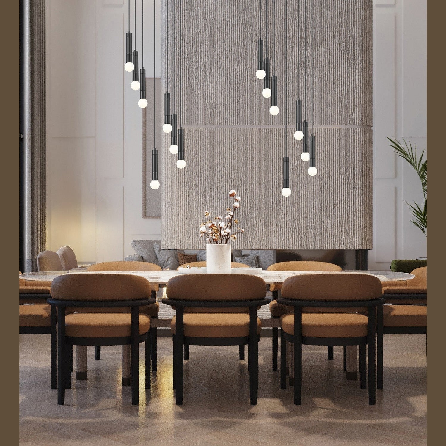 Z-Lite - 1956P-7R-MB - Seven Light Chandelier - Stari - Matte Black