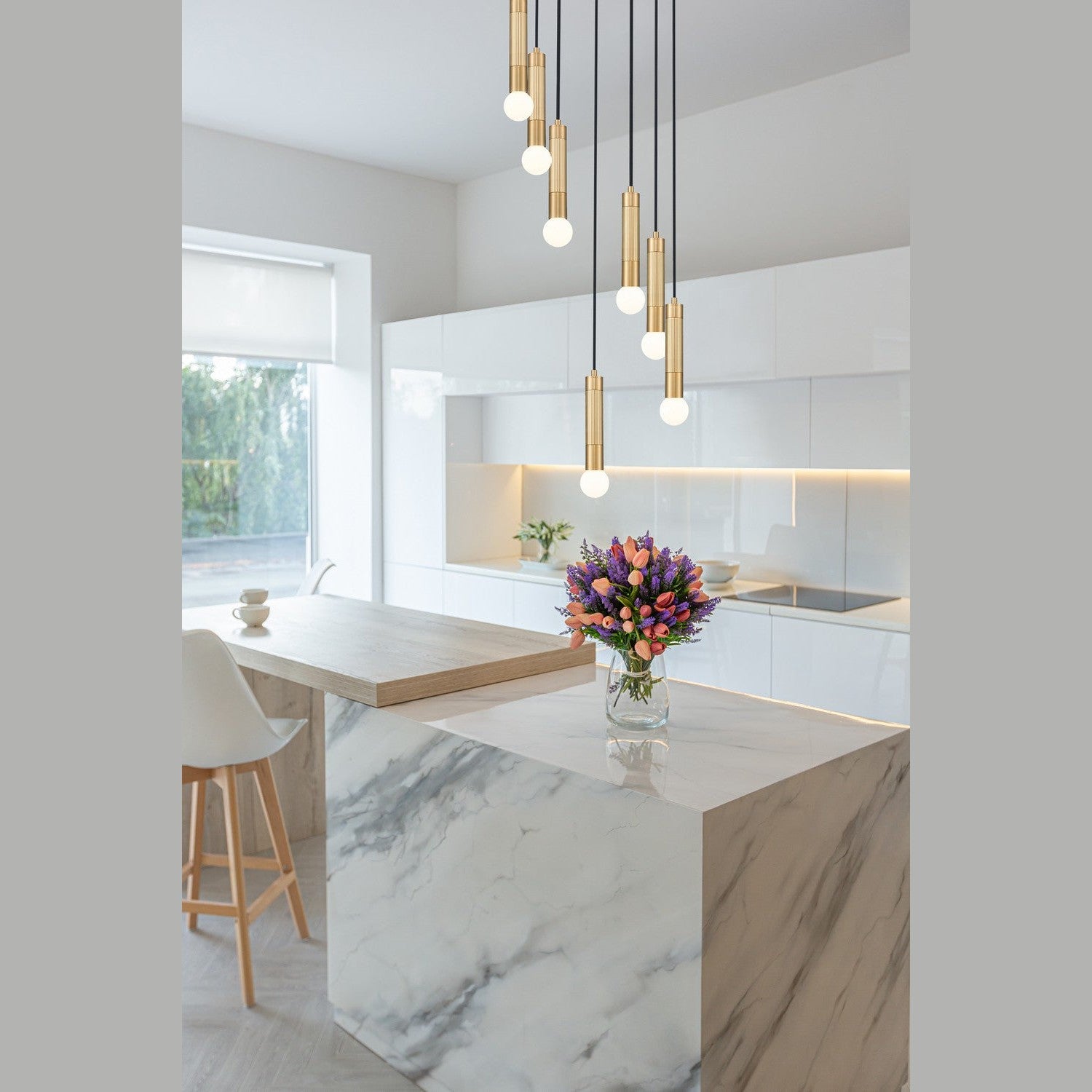 Z-Lite - 1956P-7R-MGLD - Seven Light Chandelier - Stari - Modern Gold