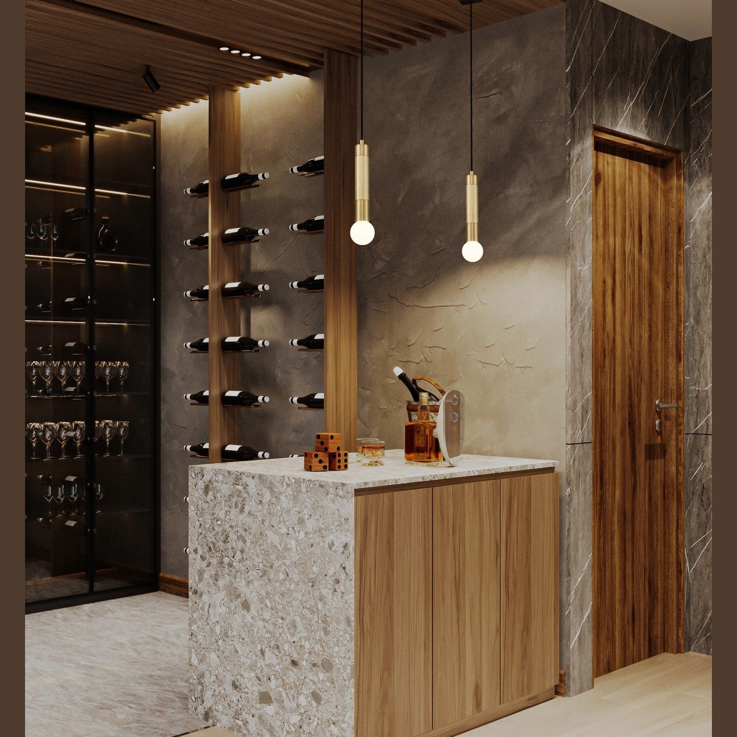 Z-Lite - 1956P-MGLD - One Light Pendant - Stari - Modern Gold