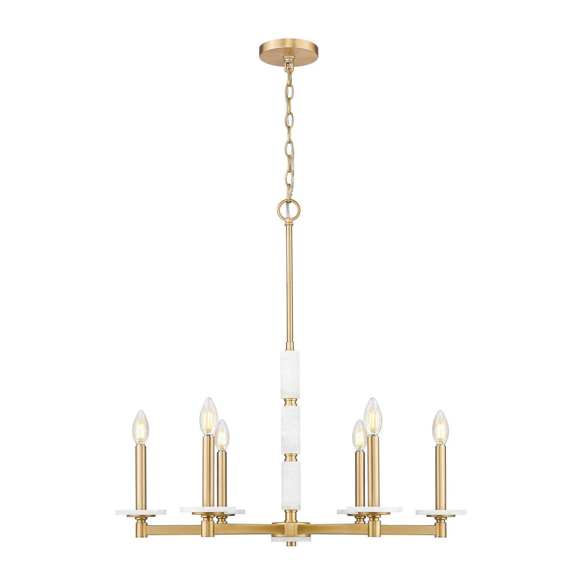 Z-Lite - 3045-6MGLD - Six Light Chandelier - Kaden - Modern Gold