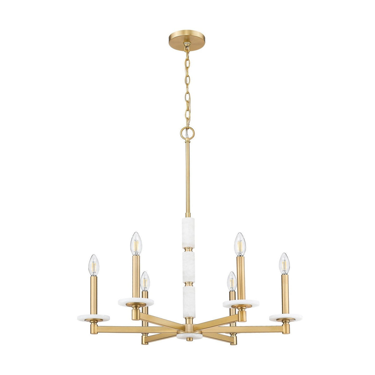 Z-Lite - 3045-6MGLD - Six Light Chandelier - Kaden - Modern Gold