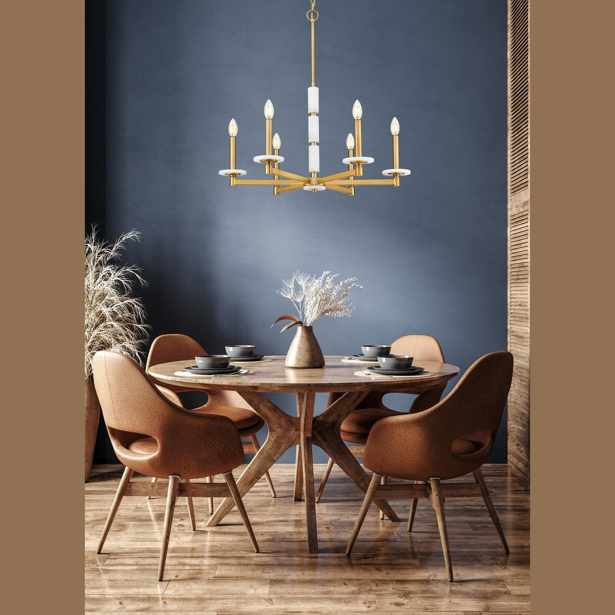 Z-Lite - 3045-6MGLD - Six Light Chandelier - Kaden - Modern Gold